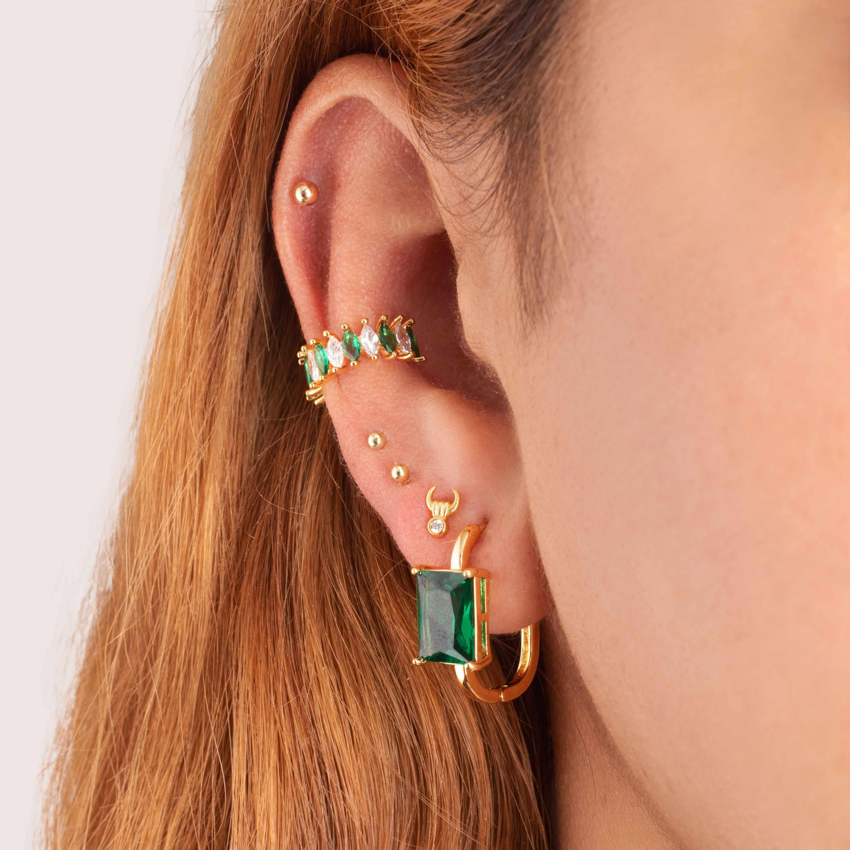 Elvira crystal hoop earrings