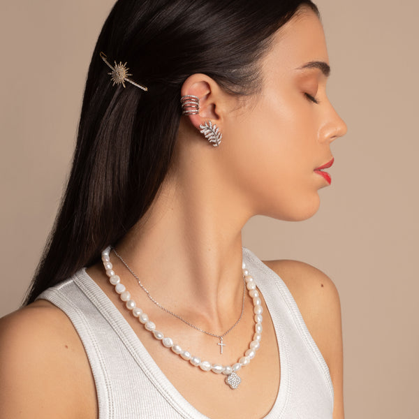 Lefa crystal stud earrings