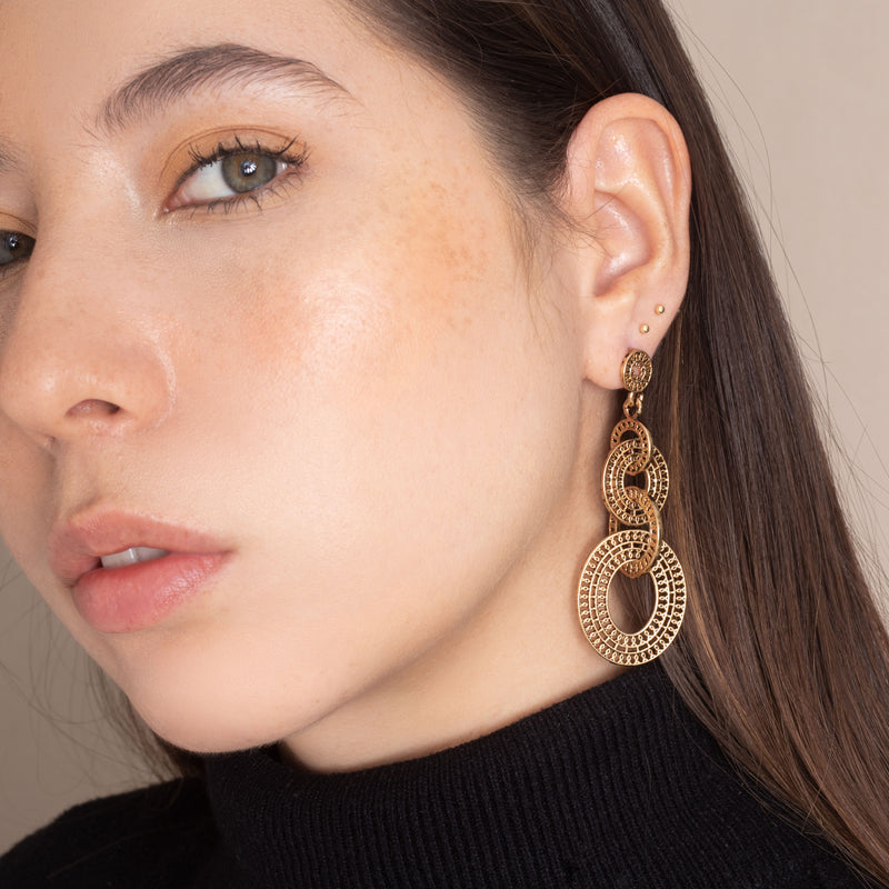 Goldie antique gold earrings