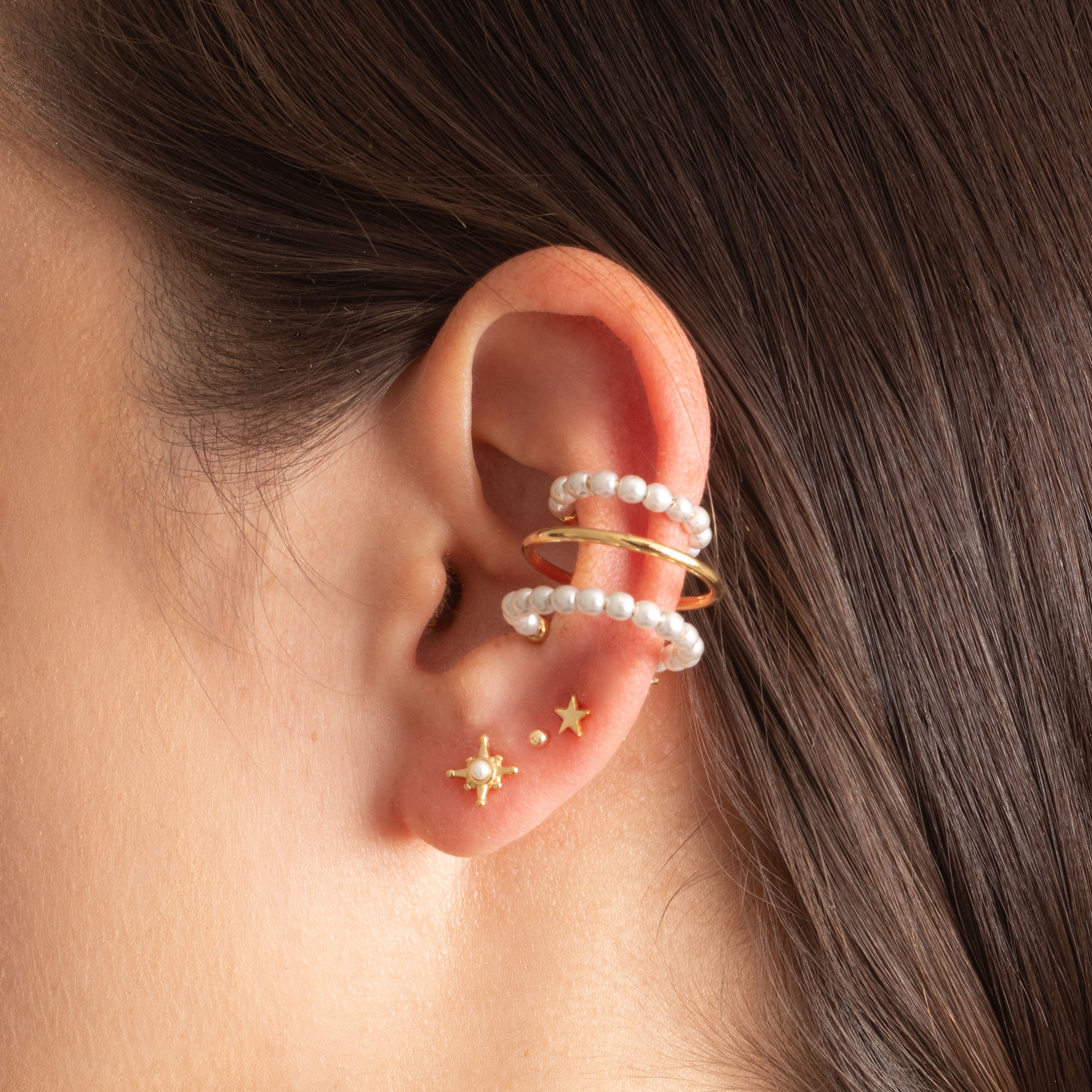 Pole pearl studs | MEZI