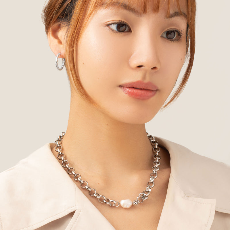 Jitka pearl link chain necklace
