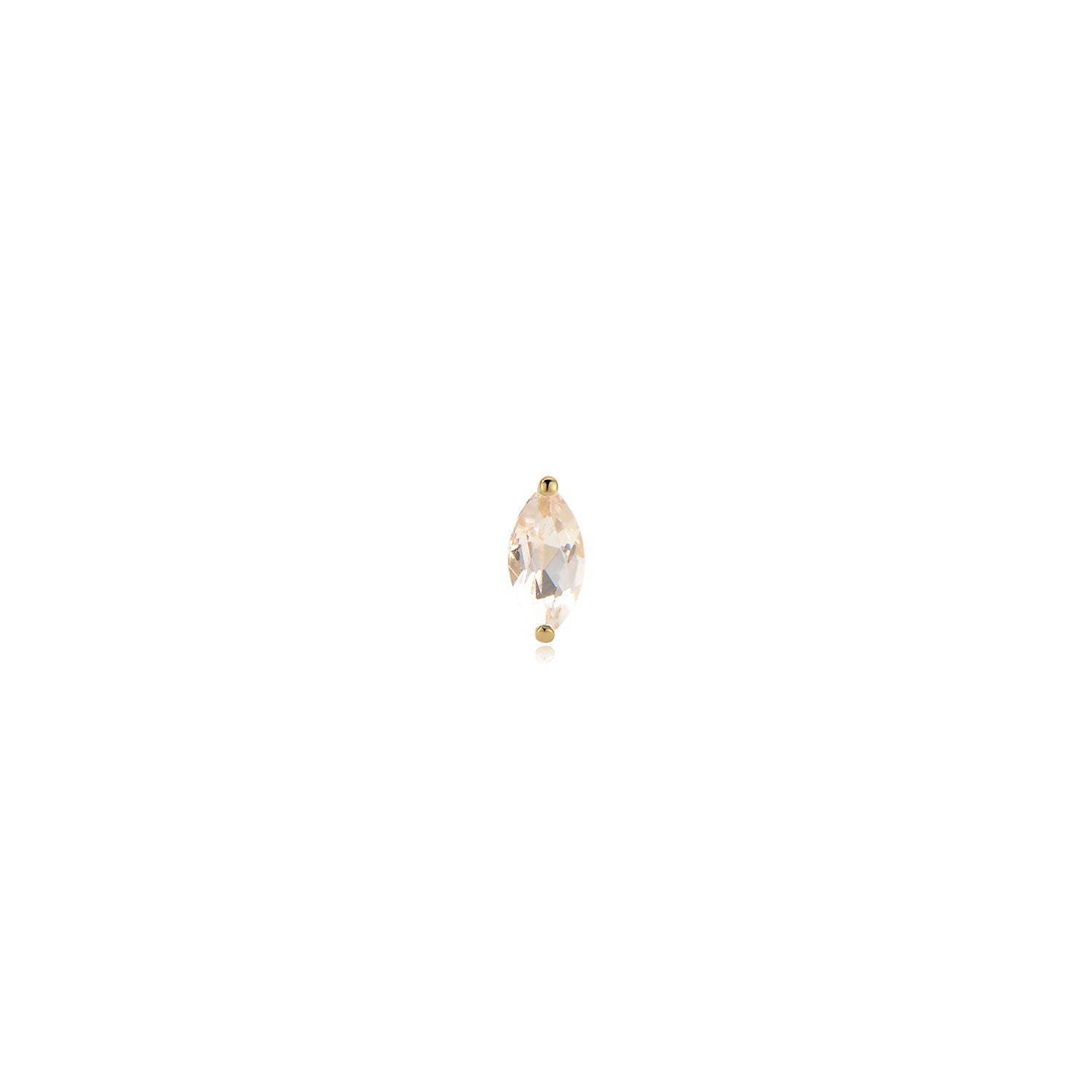 Berne mini marquise 14k gold labret earring | MEZI