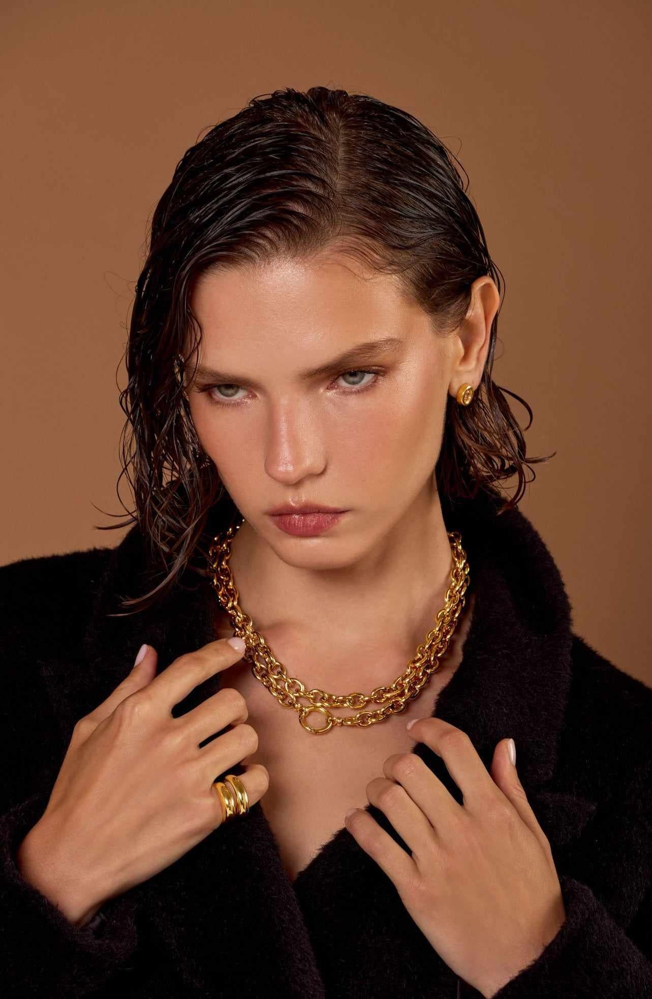 Halle crystal Stud Earrings - Waterproof