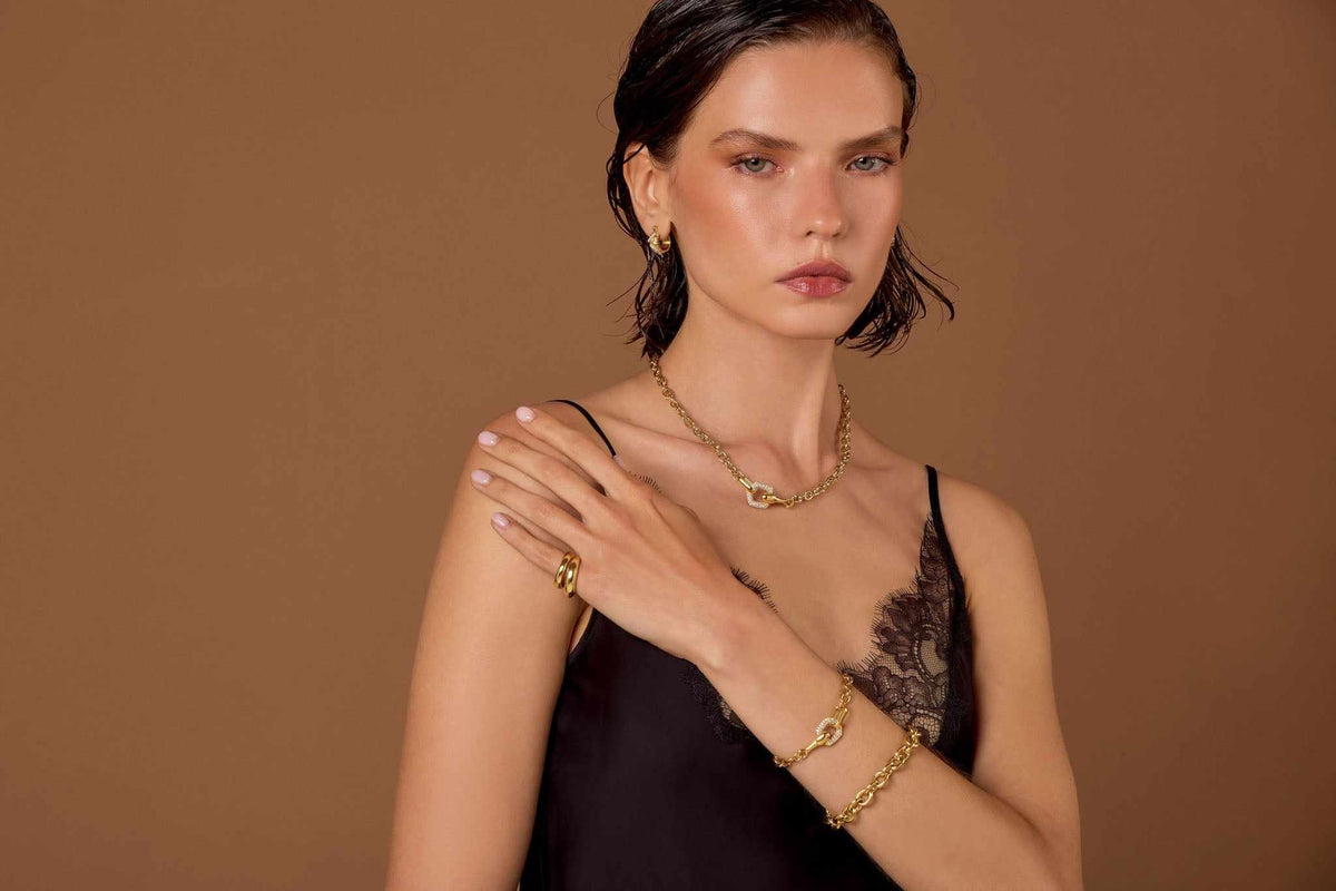 Celeste crystal waterproof bracelet
