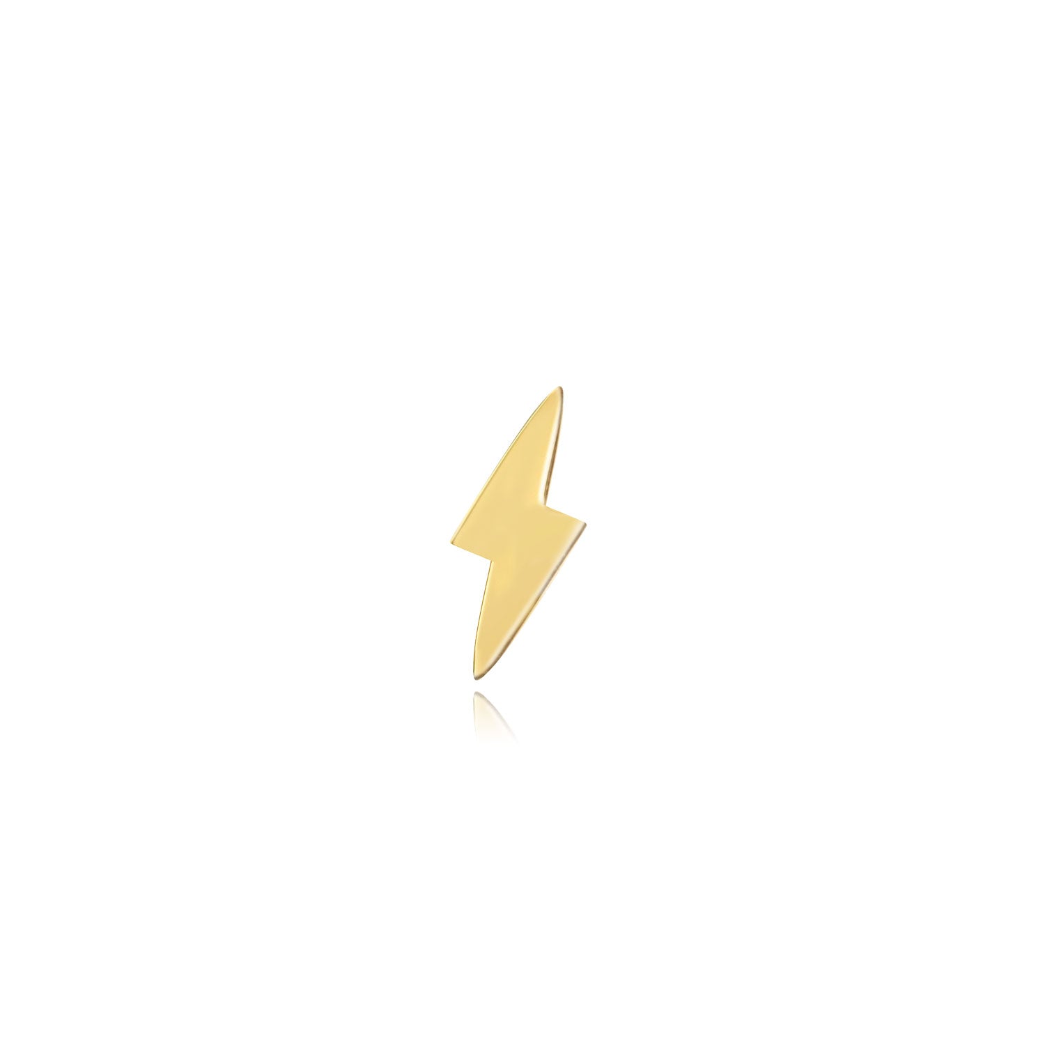 Paris lightning bolt 14k gold labret earring | MEZI