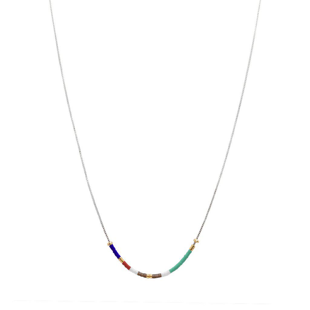 April colourful beads gold pendant | MEZI