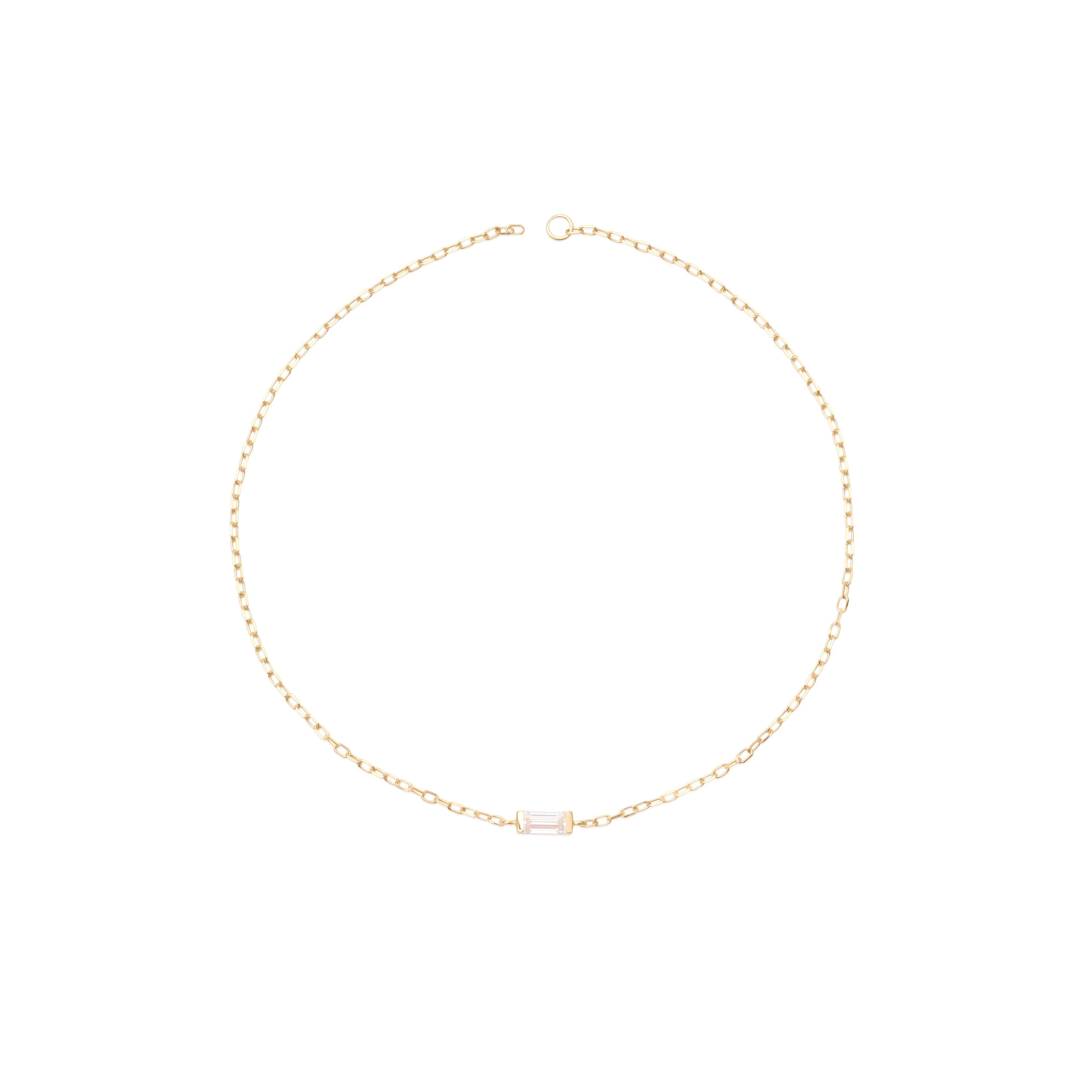 Baguette Moissanite 14k Gold Permanent Bracelet