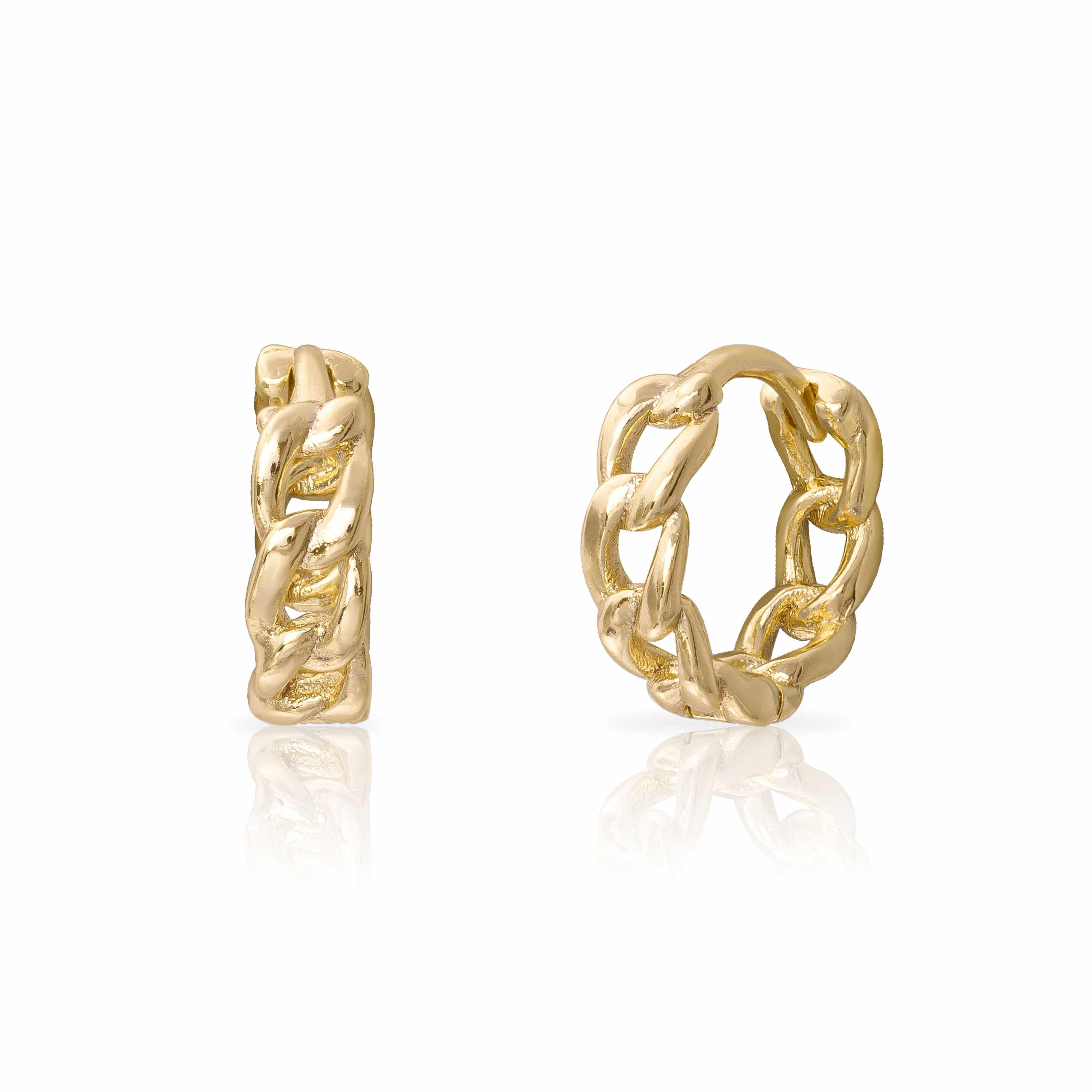 Baye Chain Huggie Hoops