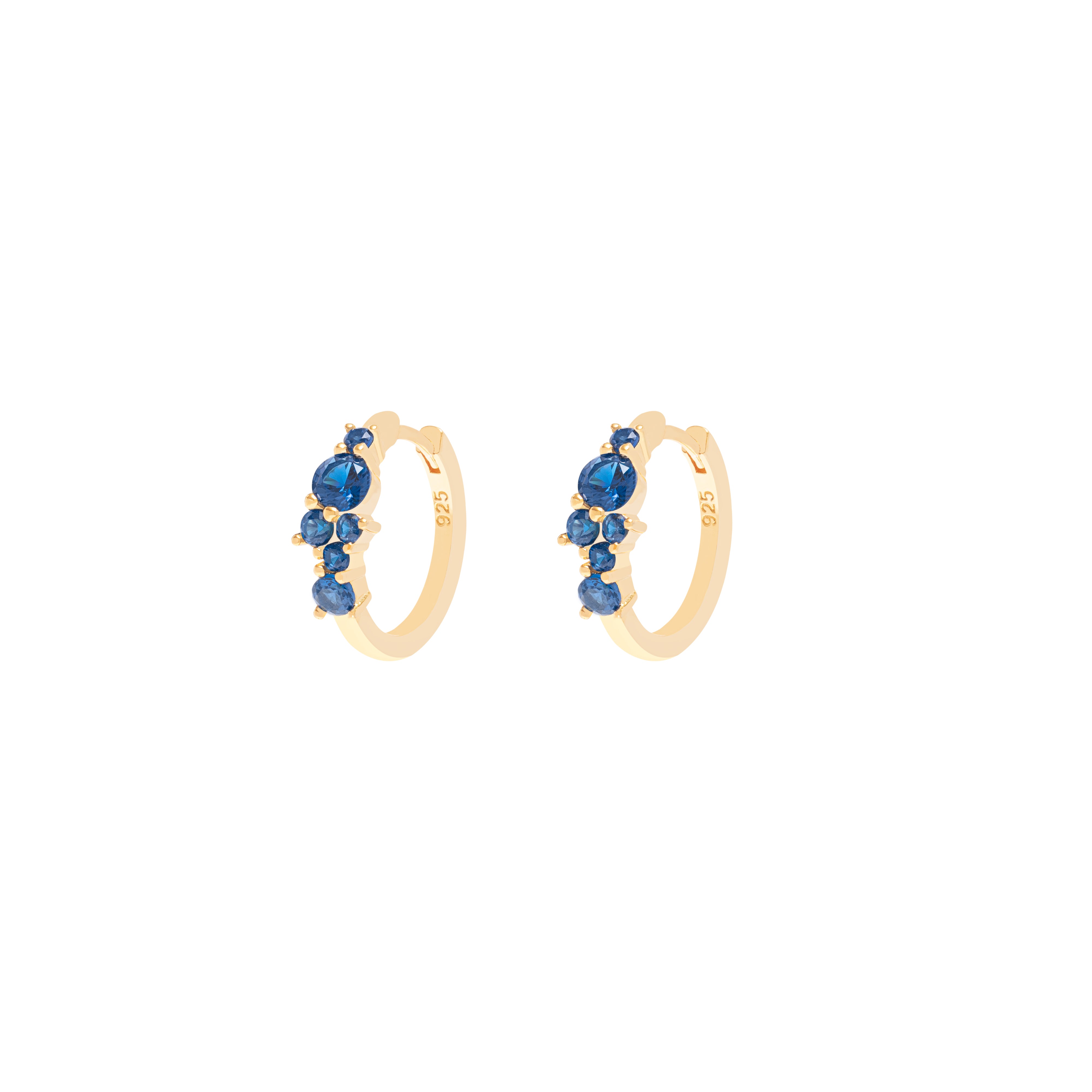 Belinda coloured crystal huggies | MEZI