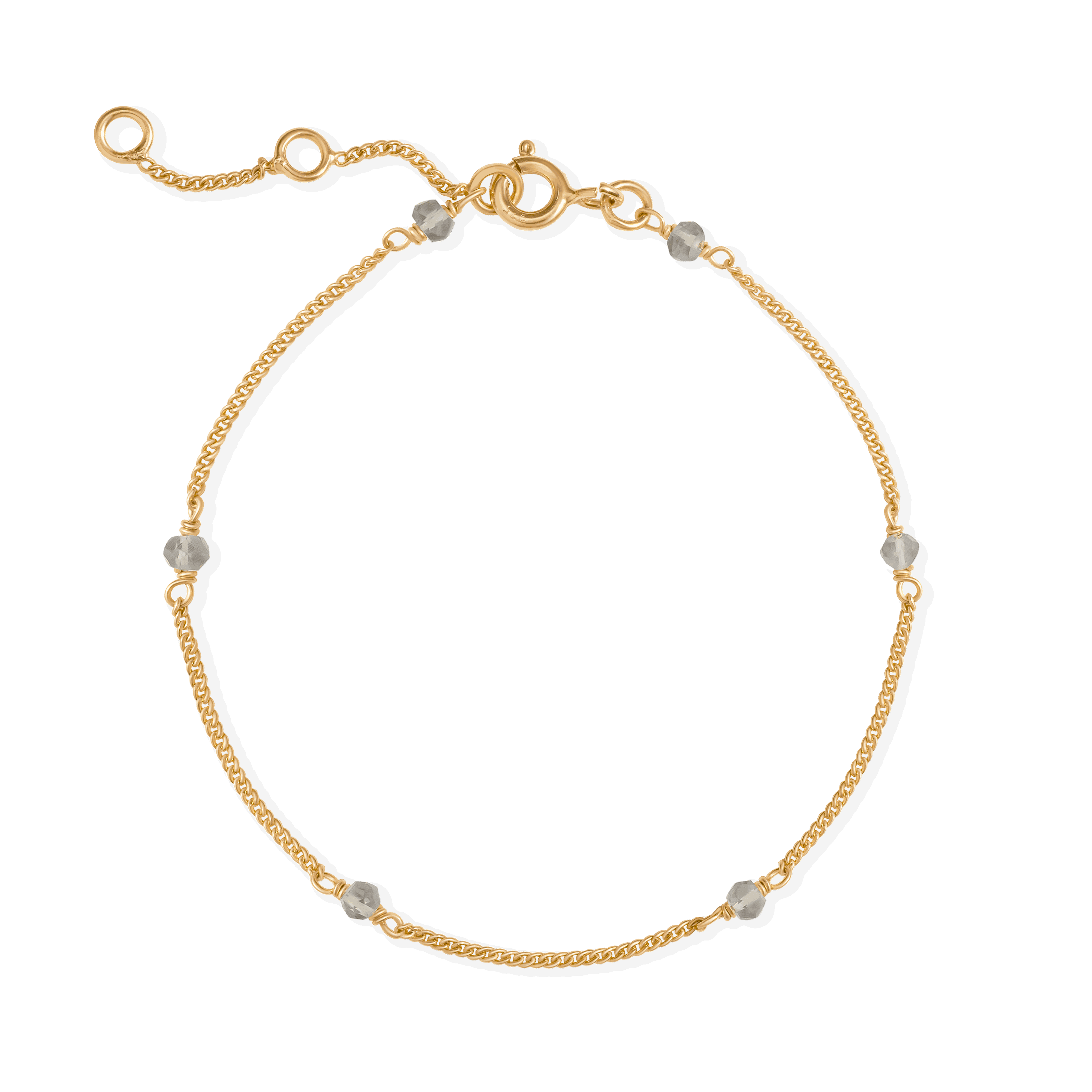 Amalia large sterling silver 2.5 micron gold plated (heavy plated gold) bracelet