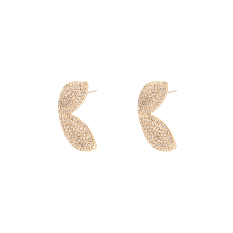 Crystal leaf earrings discount