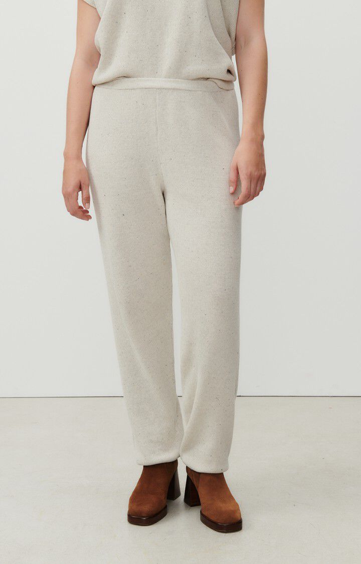 American Vintage Pants Melange Ecru | DOZ05A