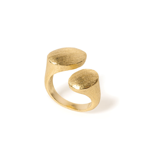 Daya oval open gold ring