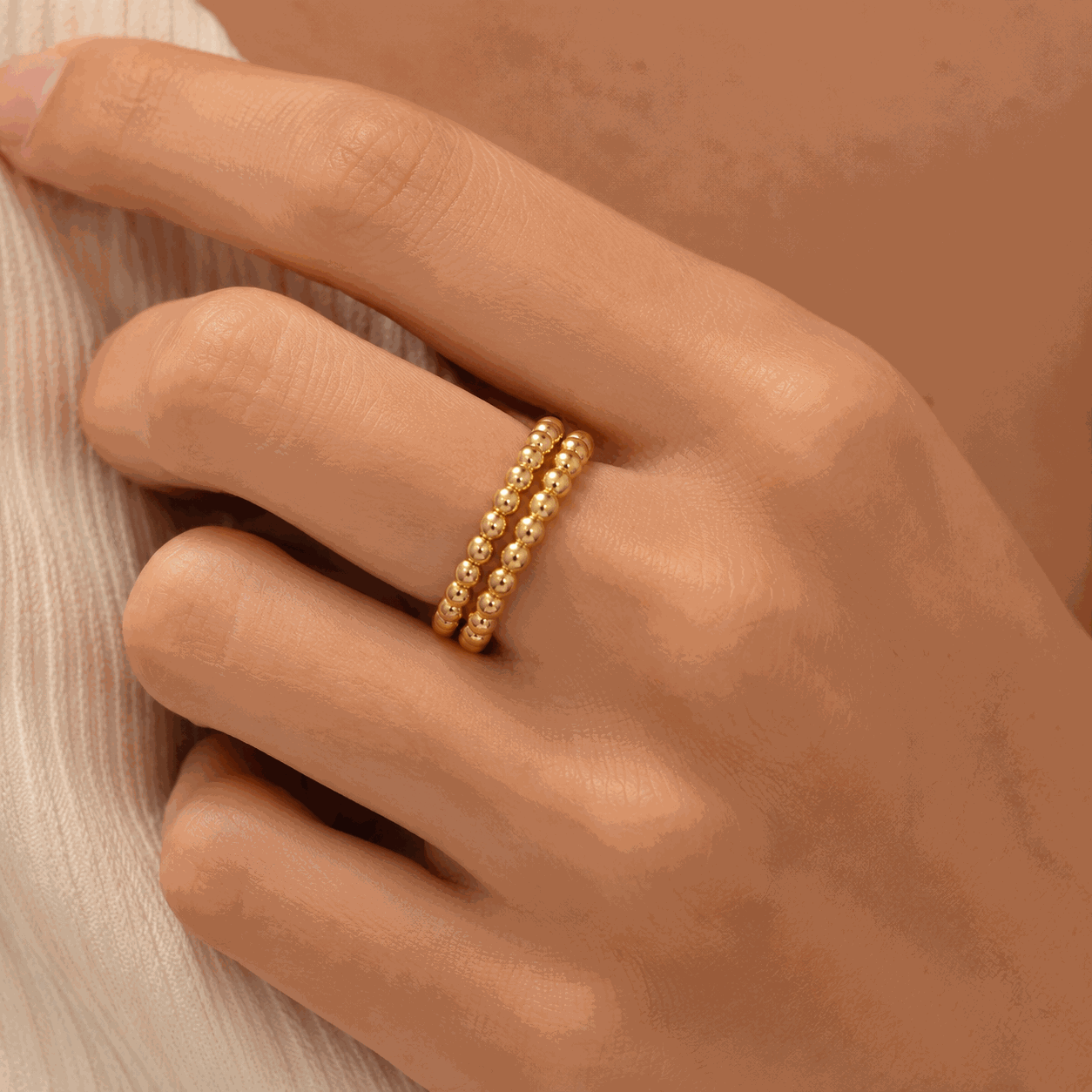 Duo Bubble Stack Ring