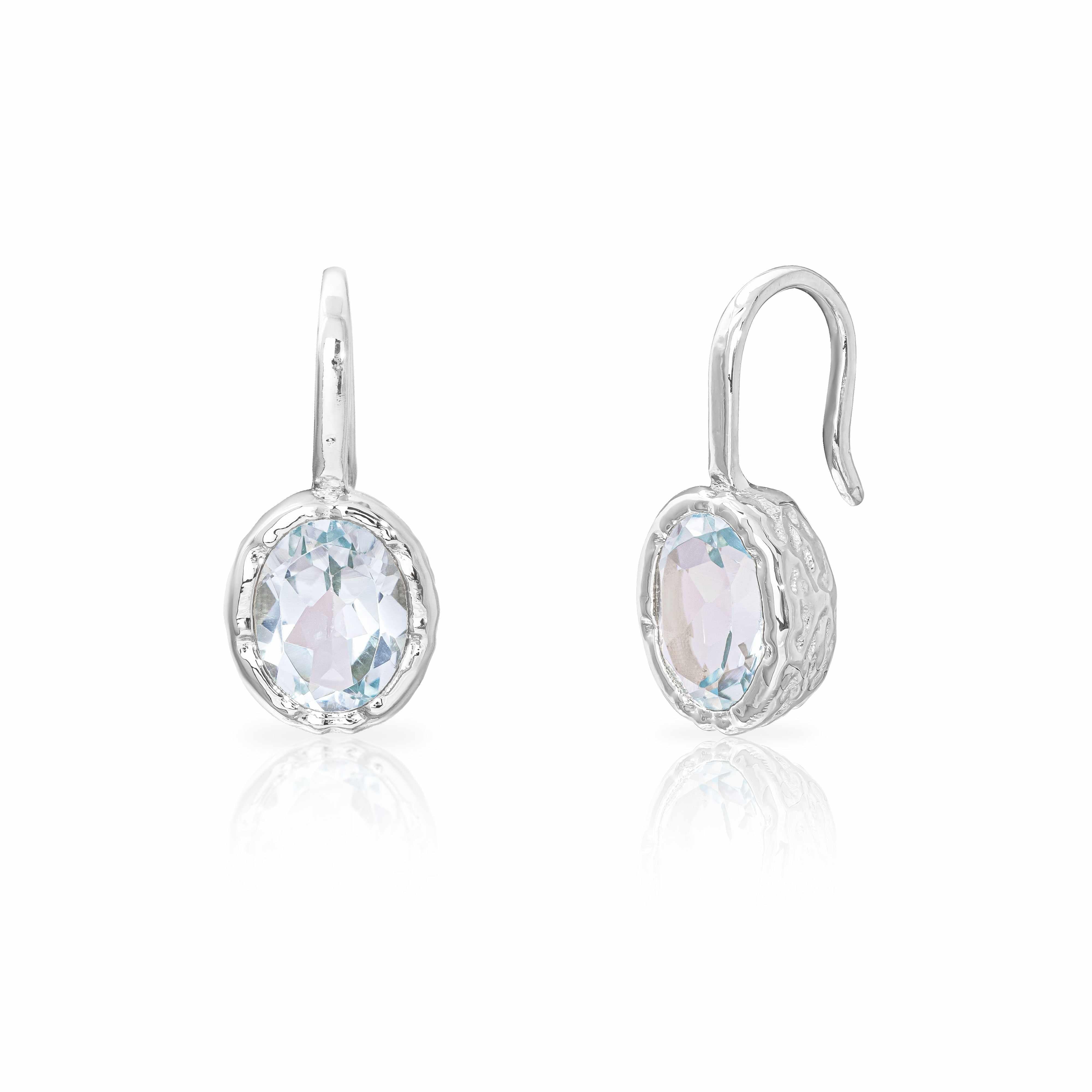 Skystone blue topaz earrings