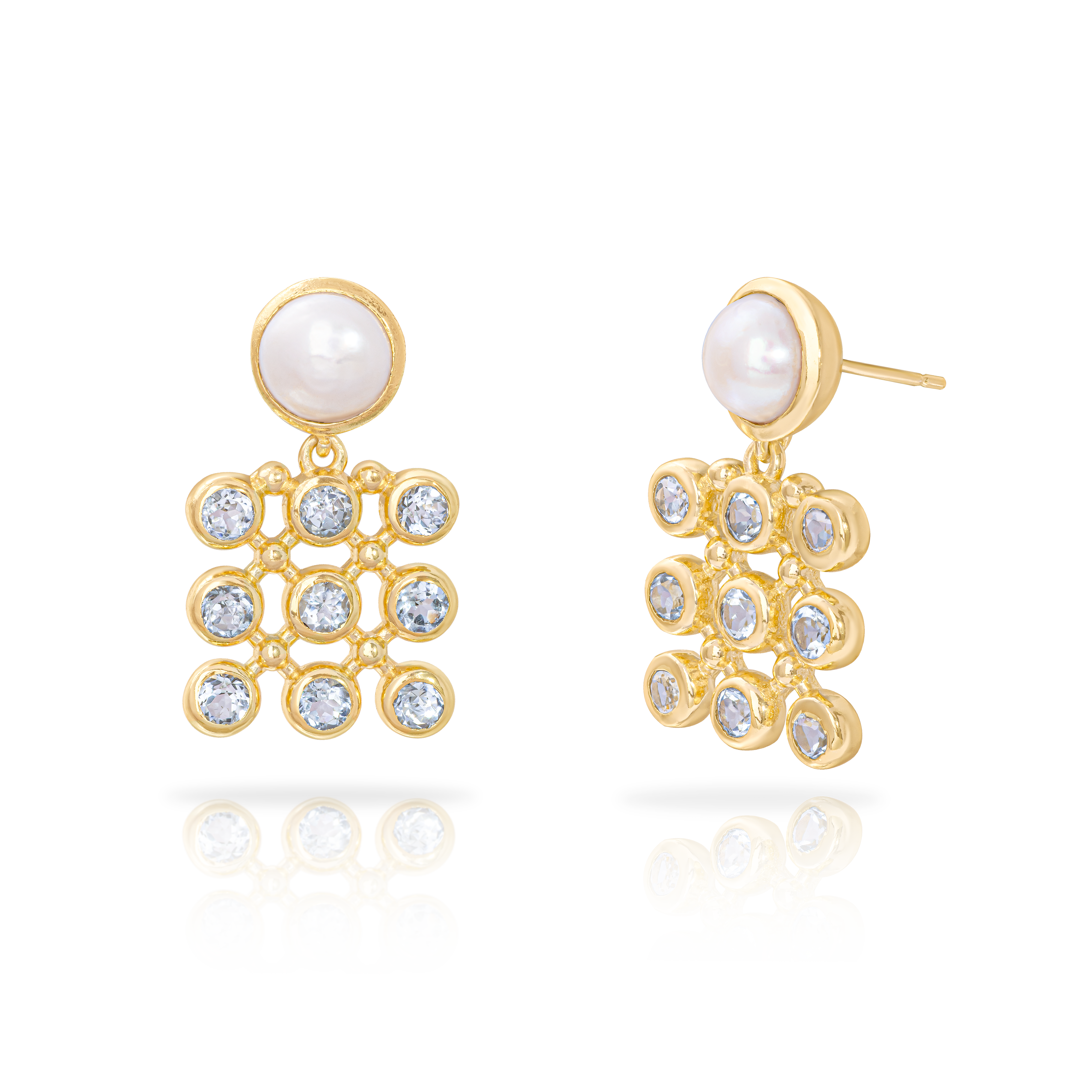 Fleur Semi-precious stone earrings