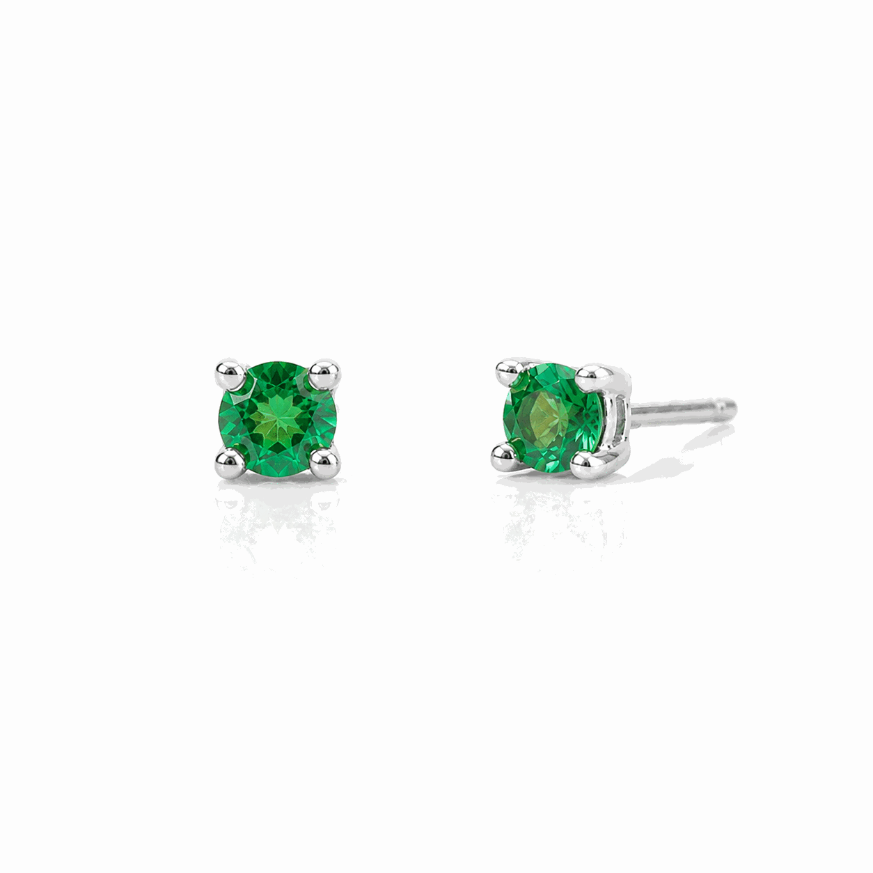 Pera coloured crystal stud earrings, sterling silver (view 5)