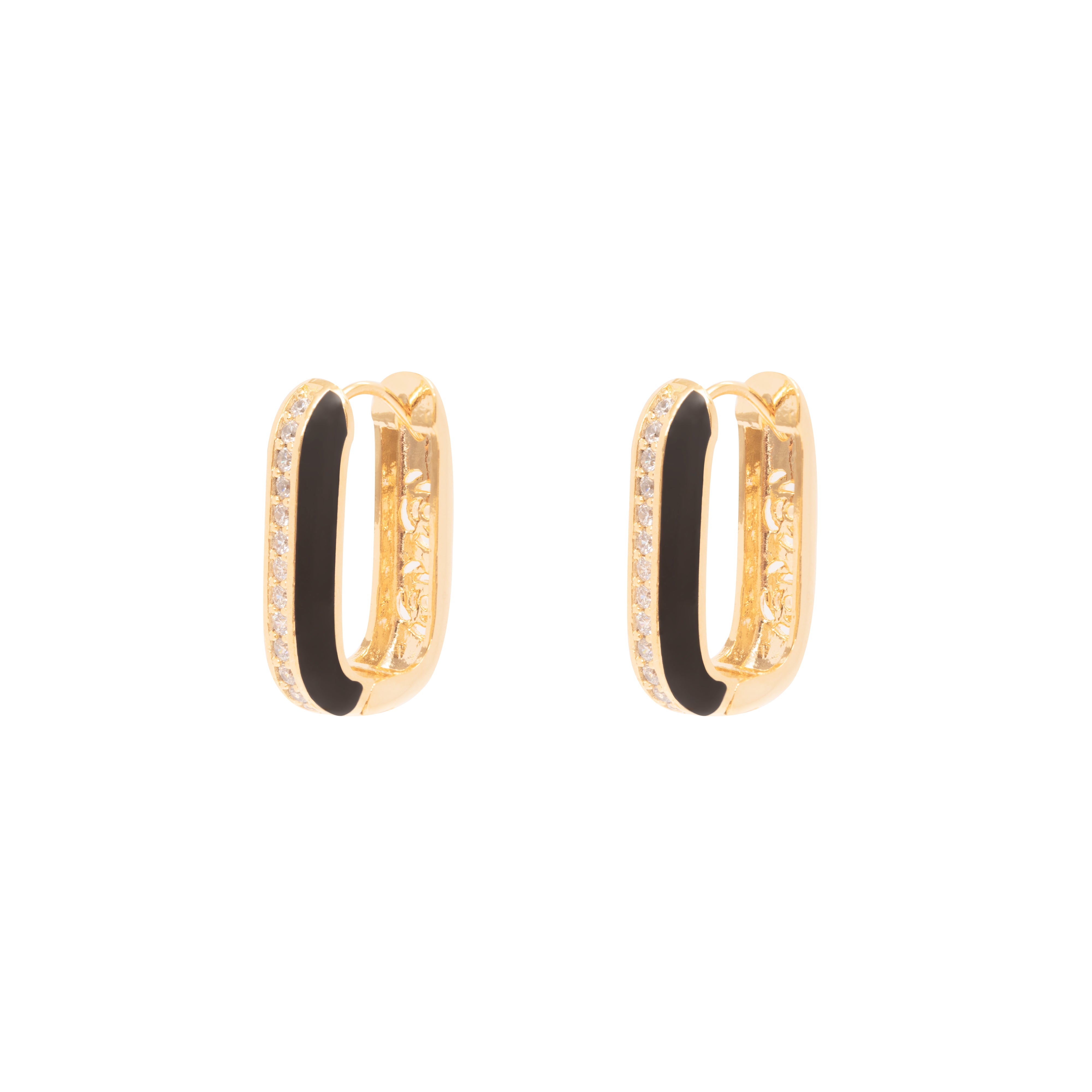 Elian enamel hoop earrings | MEZI