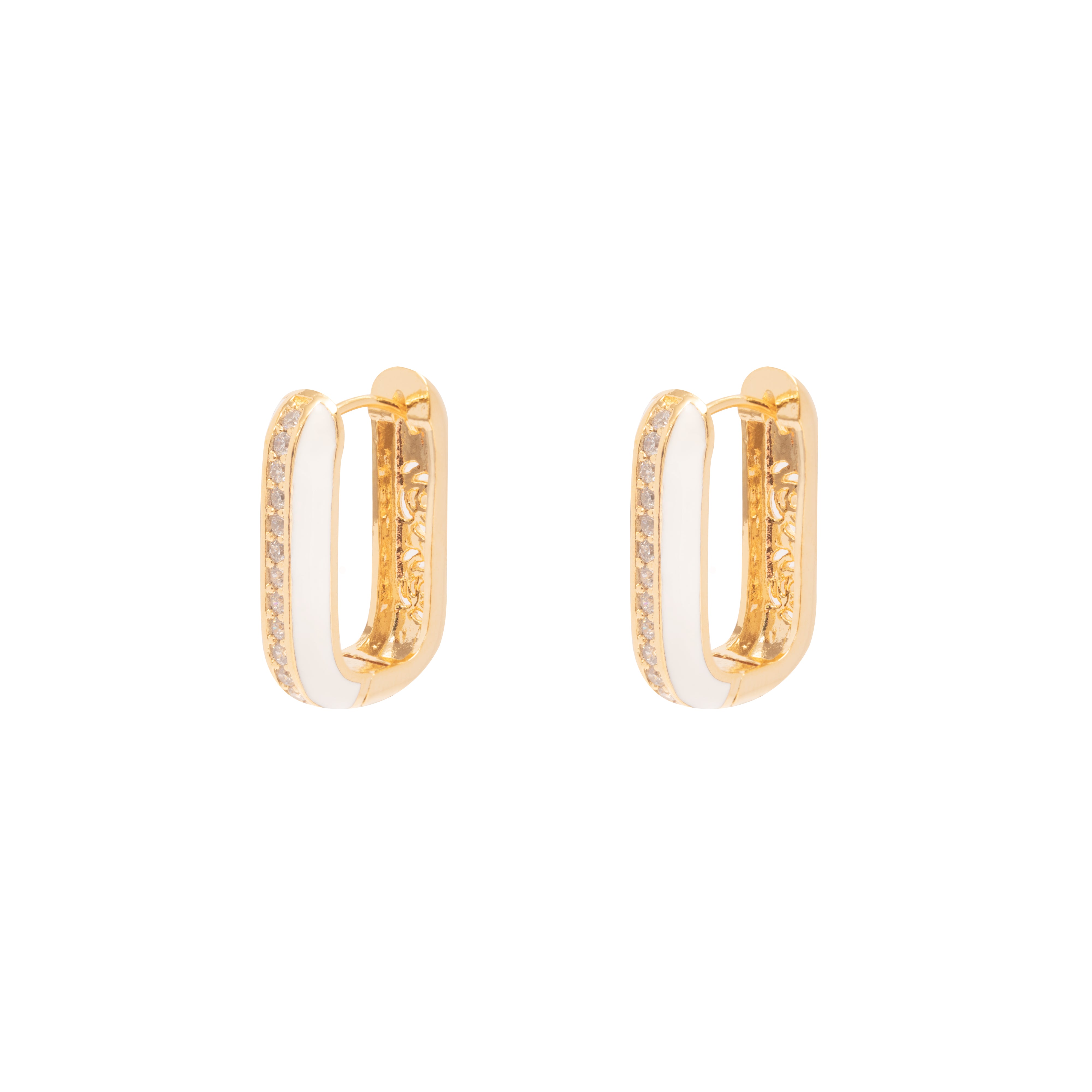 Elian enamel hoop earrings | MEZI