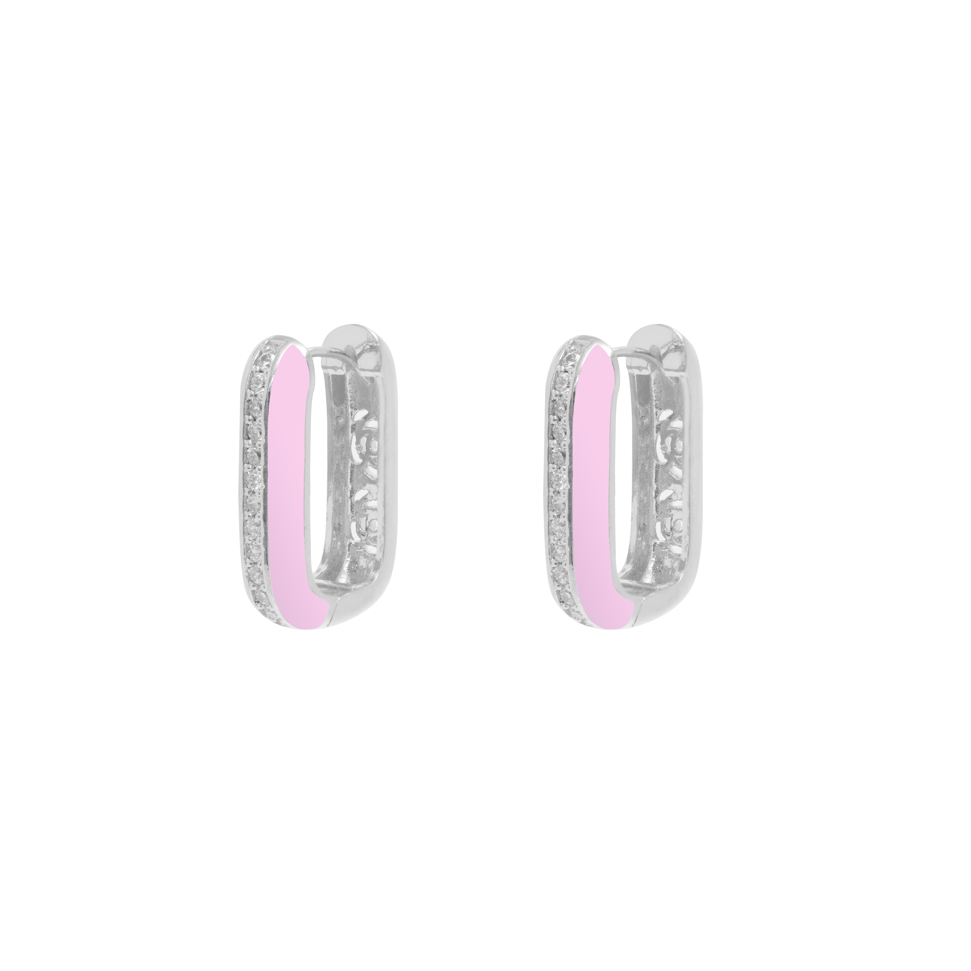 Elian enamel hoop earrings | MEZI