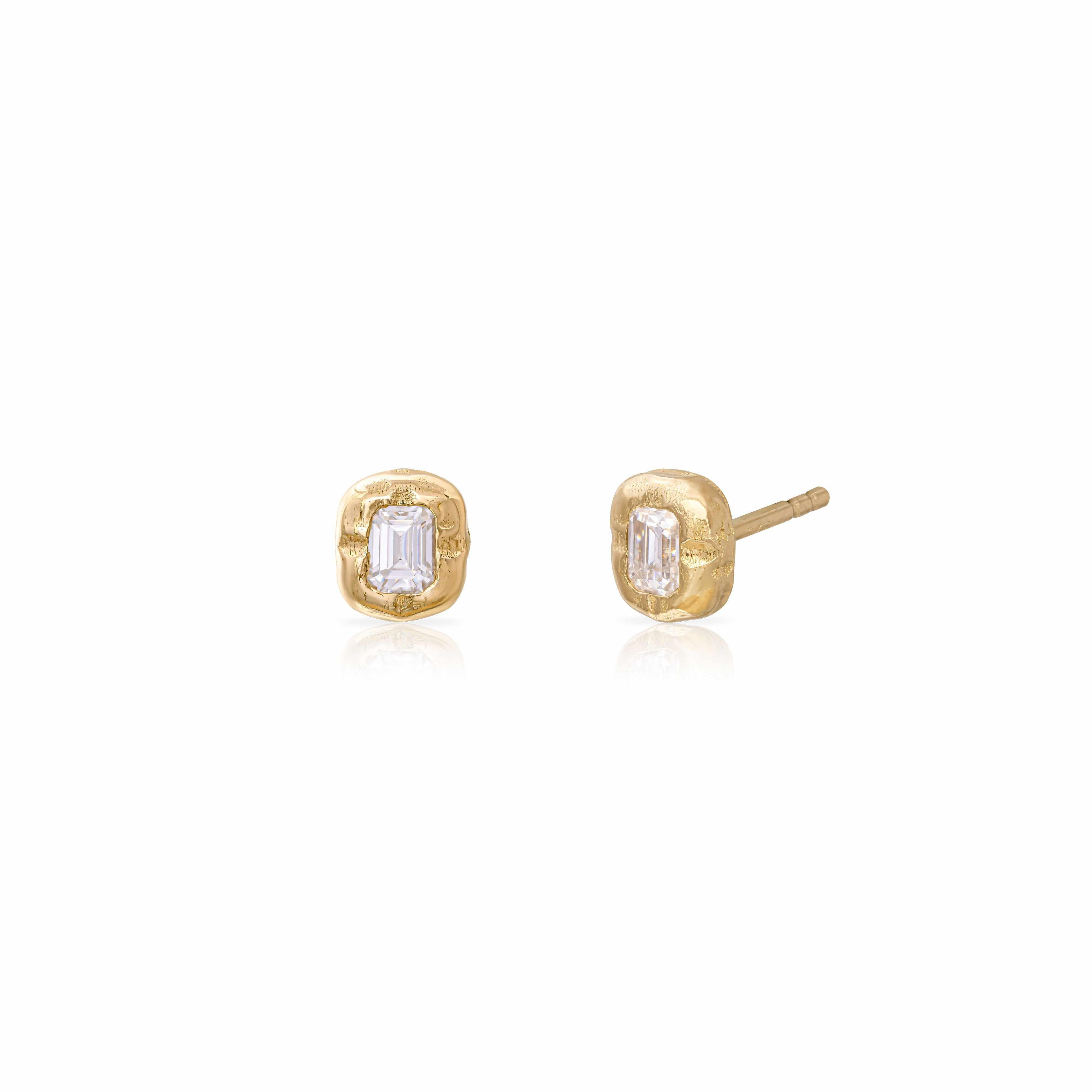 Prism Moissanite stud earrings