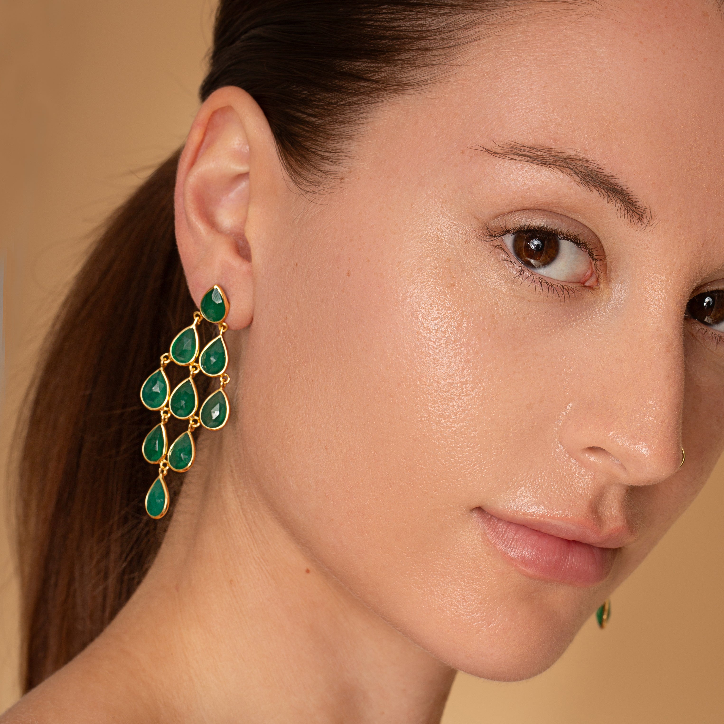 Everly semi precious 2 micron earrings | MEZI
