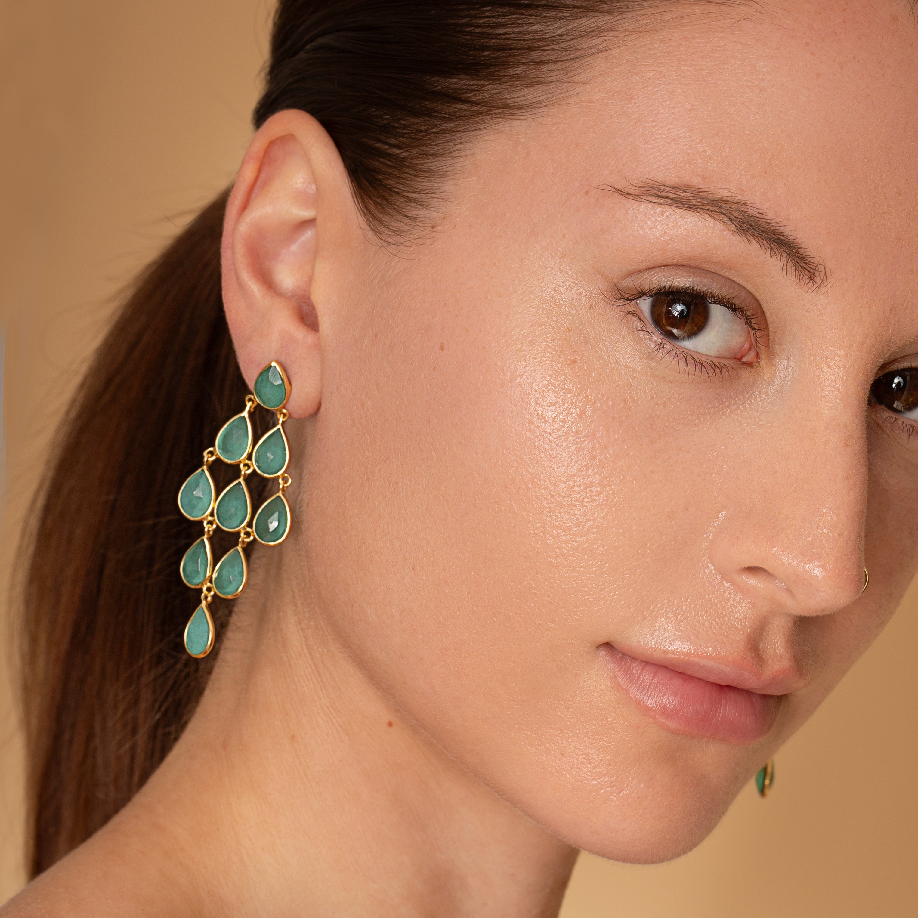 Everly semi precious 2 micron earrings | MEZI