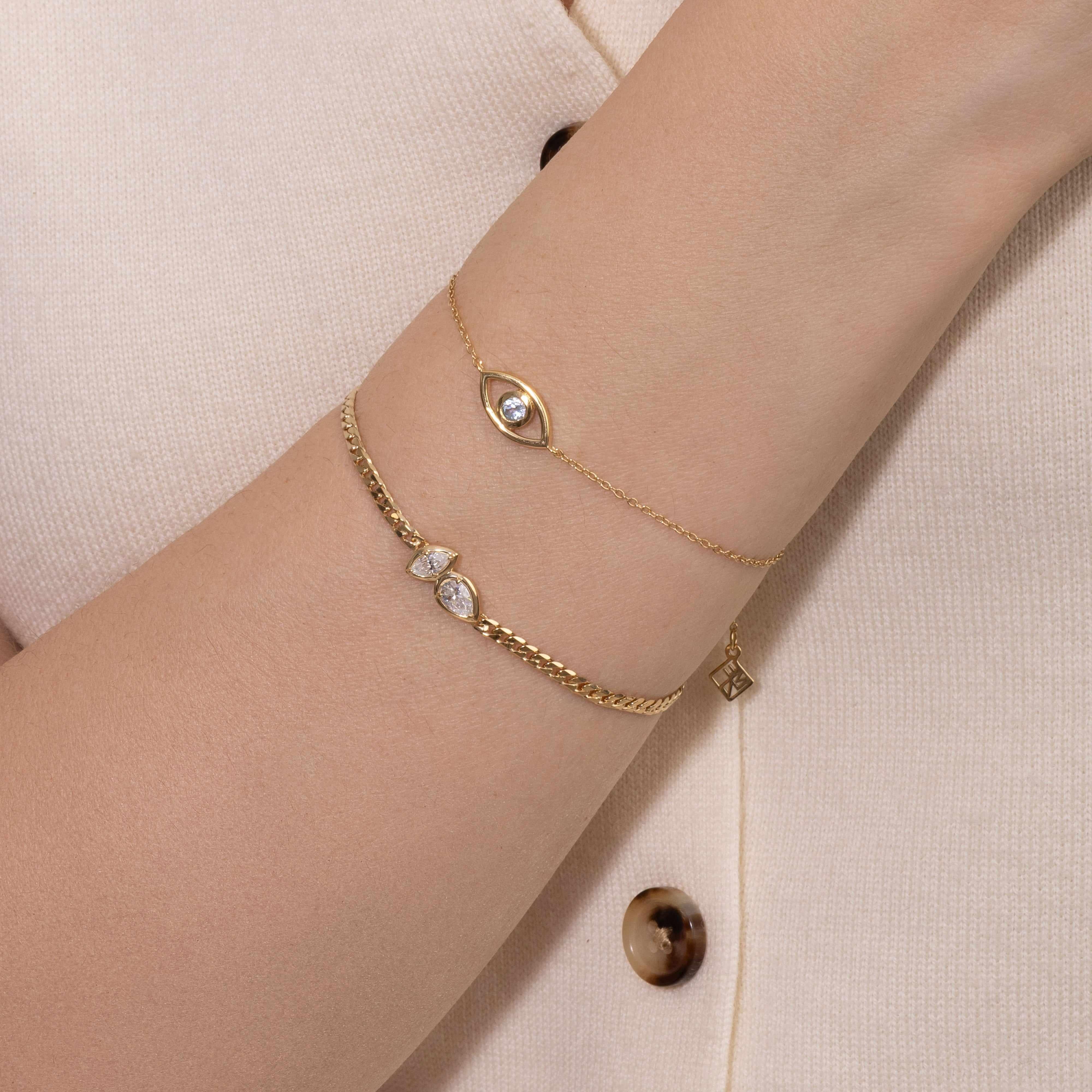 Soteria Blue Topaz Evil Eye Bracelet
