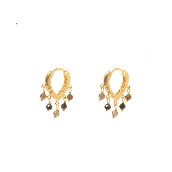 Ferrie semi-precious hoops