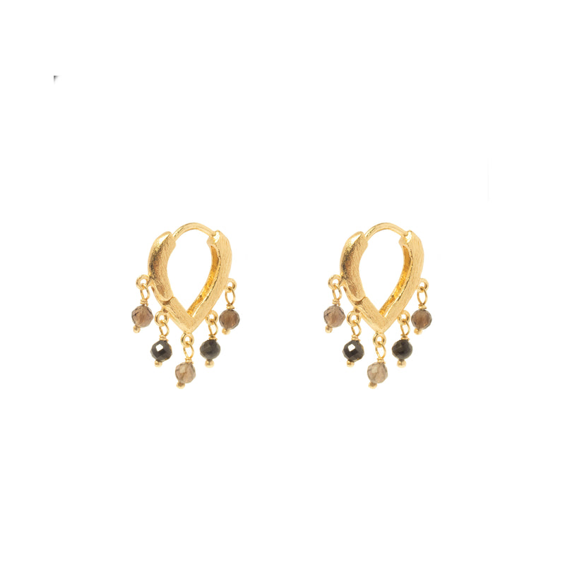 Ferrie semi-precious hoops