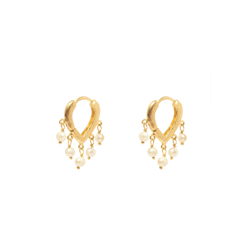 Ferrie semi-precious hoops