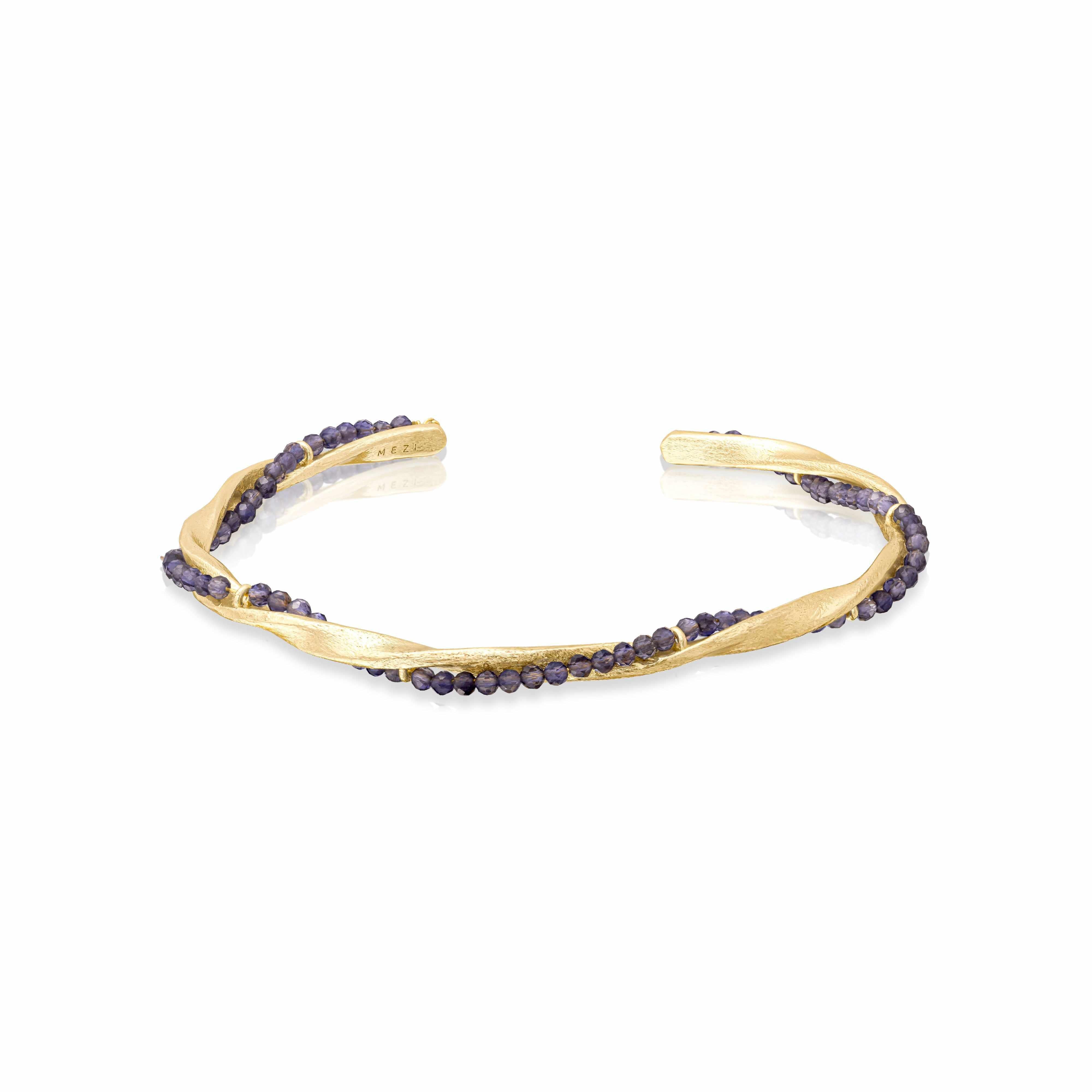 Flux semi-precious cuff bracelet