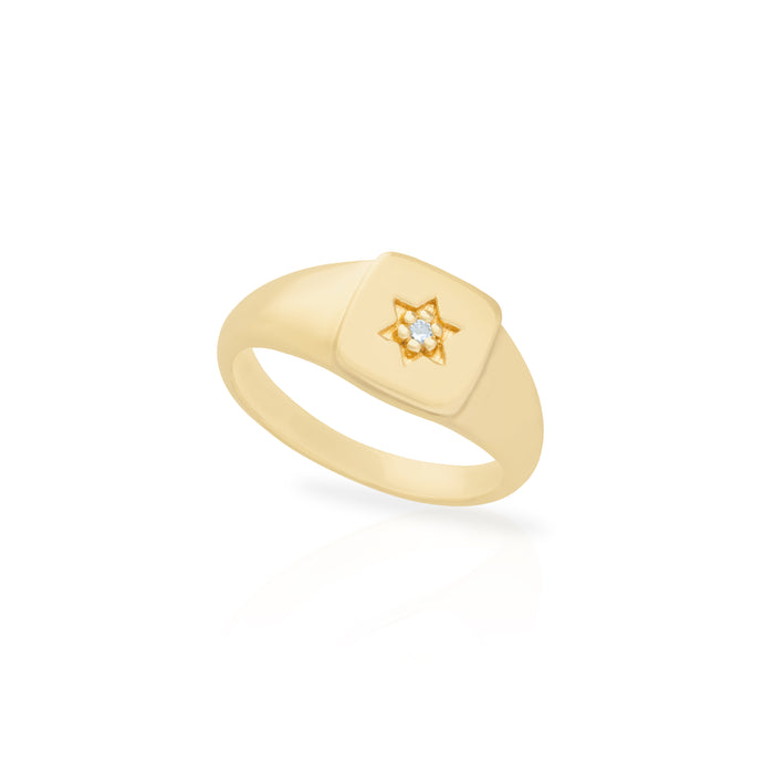 Sina Star Signet Ring