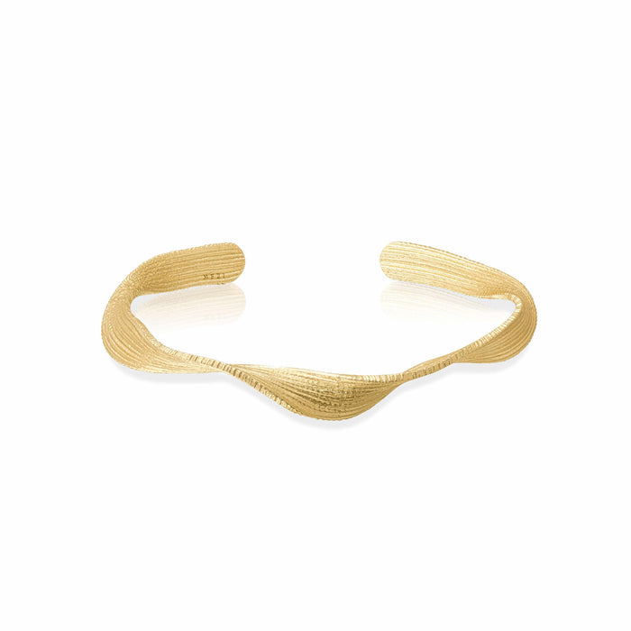 Riven gold cuff bracelet