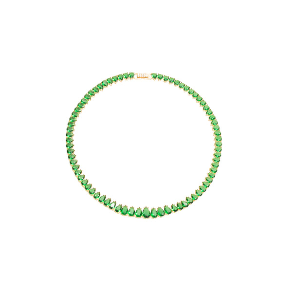 Heline emerald crystal necklace