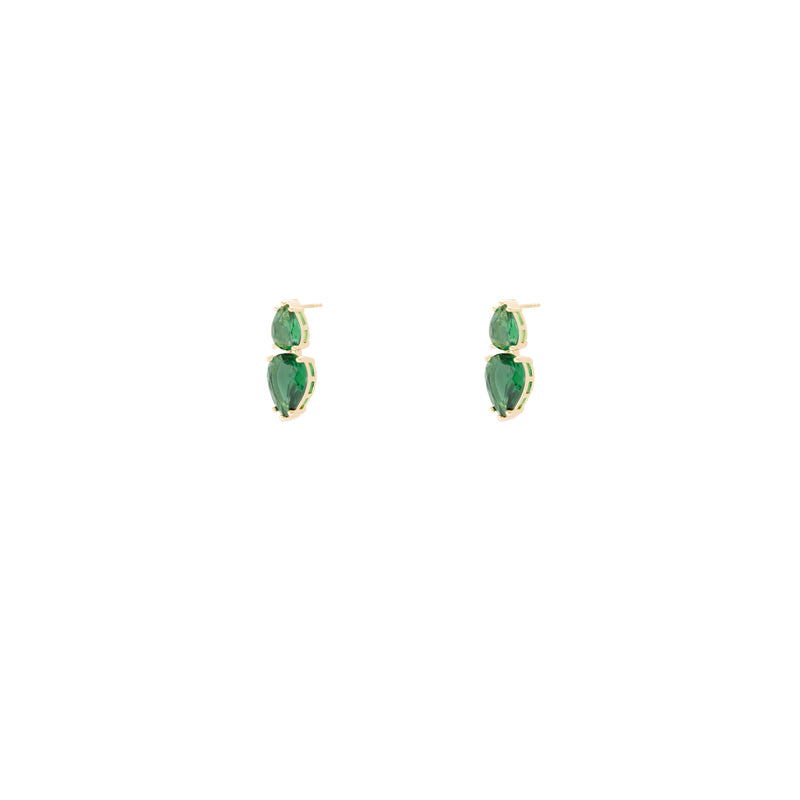 Heline emerald crystal earrings