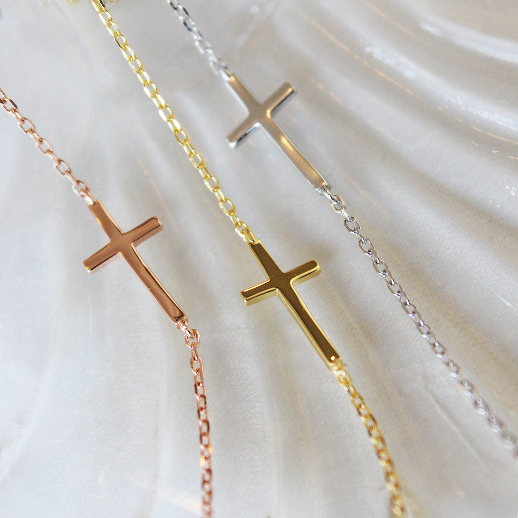 Cross plain bracelet | MEZI