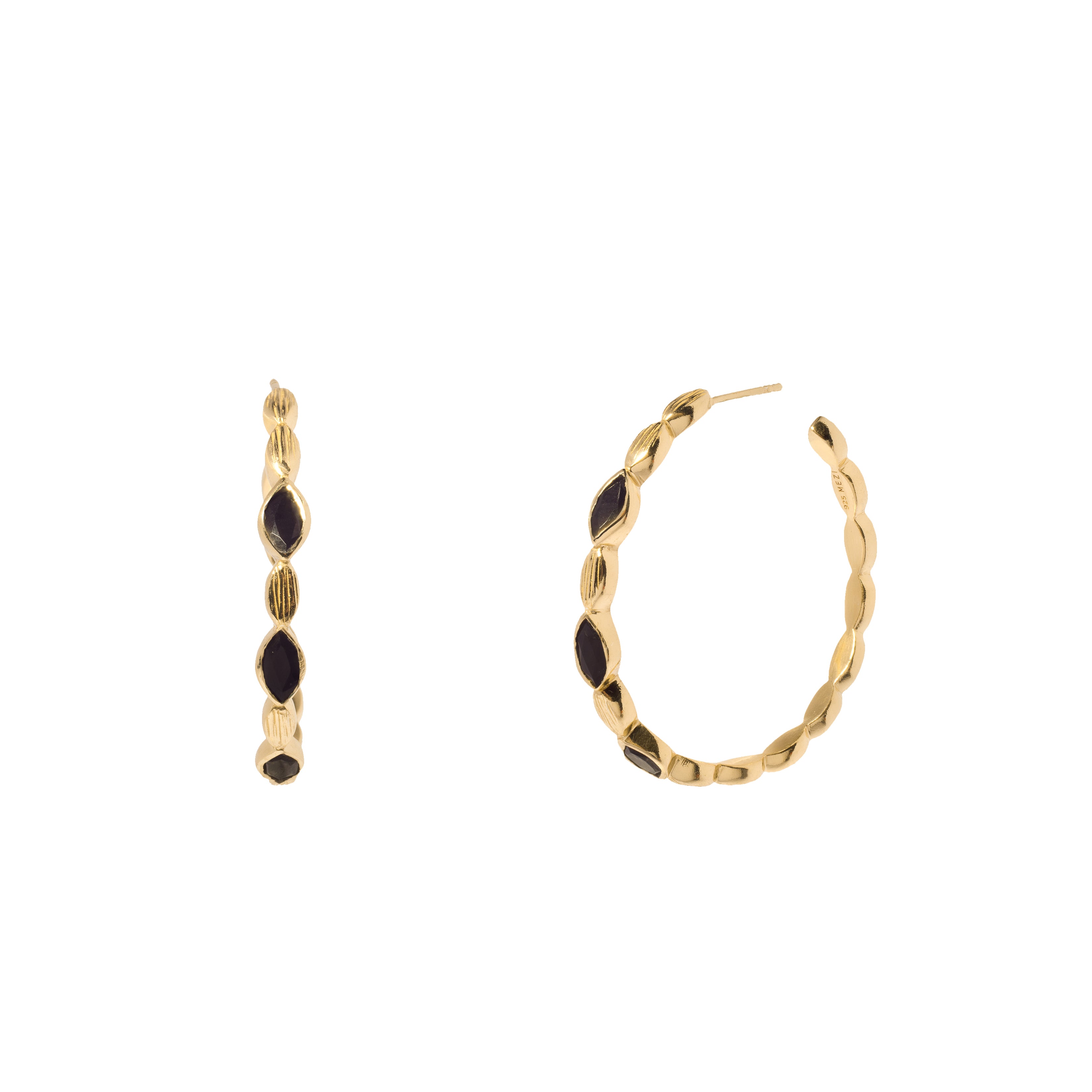 Irina semi-precious hoop earring | MEZI