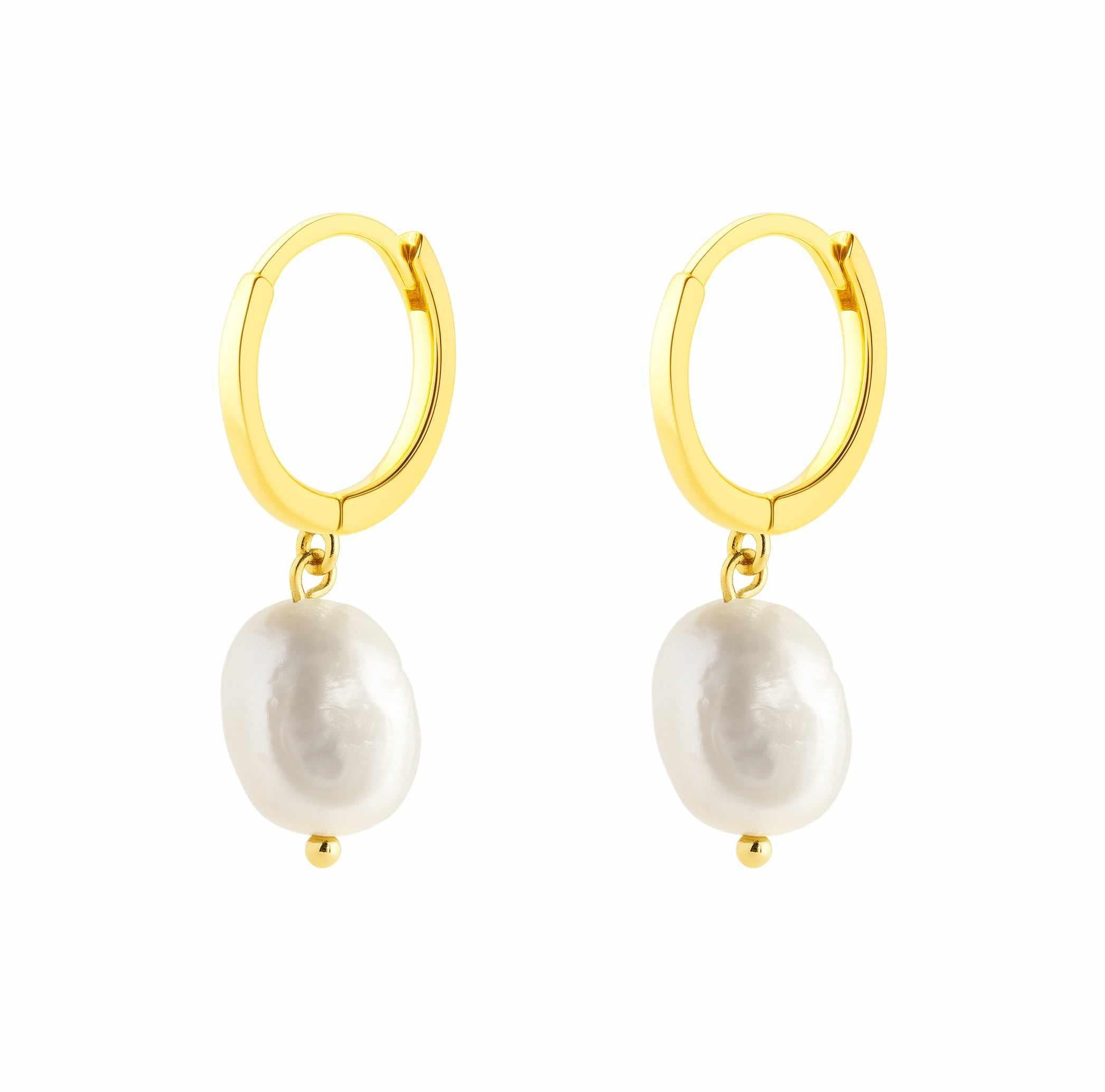 Alara Freshwater Pearl Hoop Earrings
