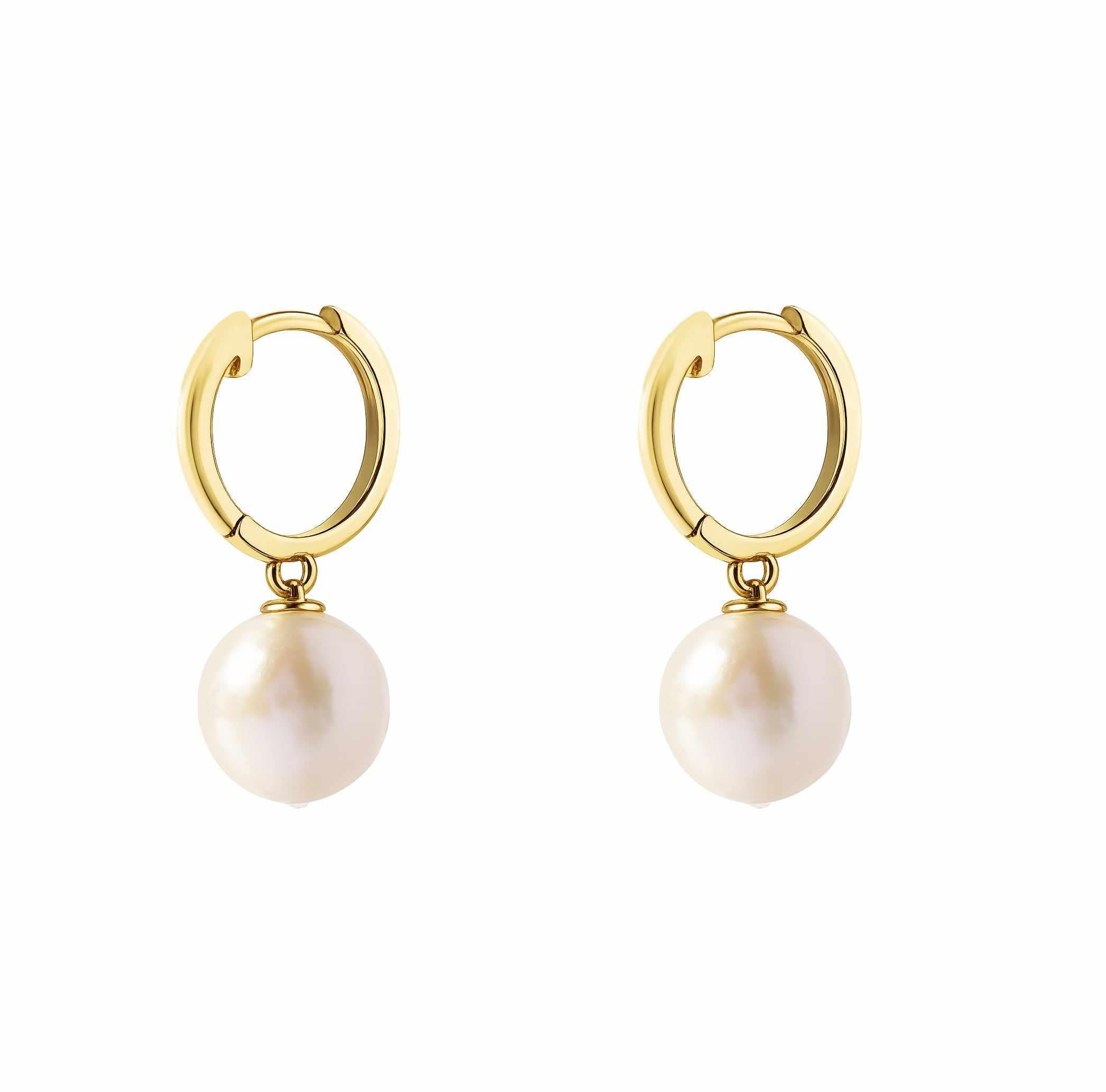 Tania Freshwater Pearl Hoop Earrings