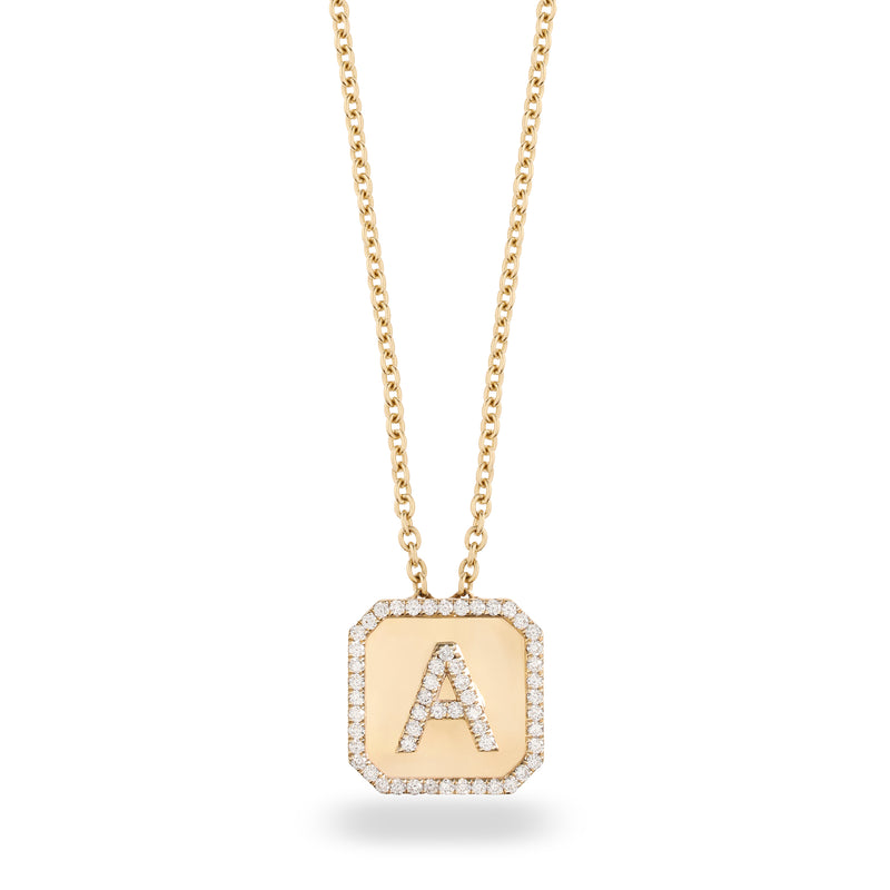 Initial signature diamond pendant (PRE-ORDER)