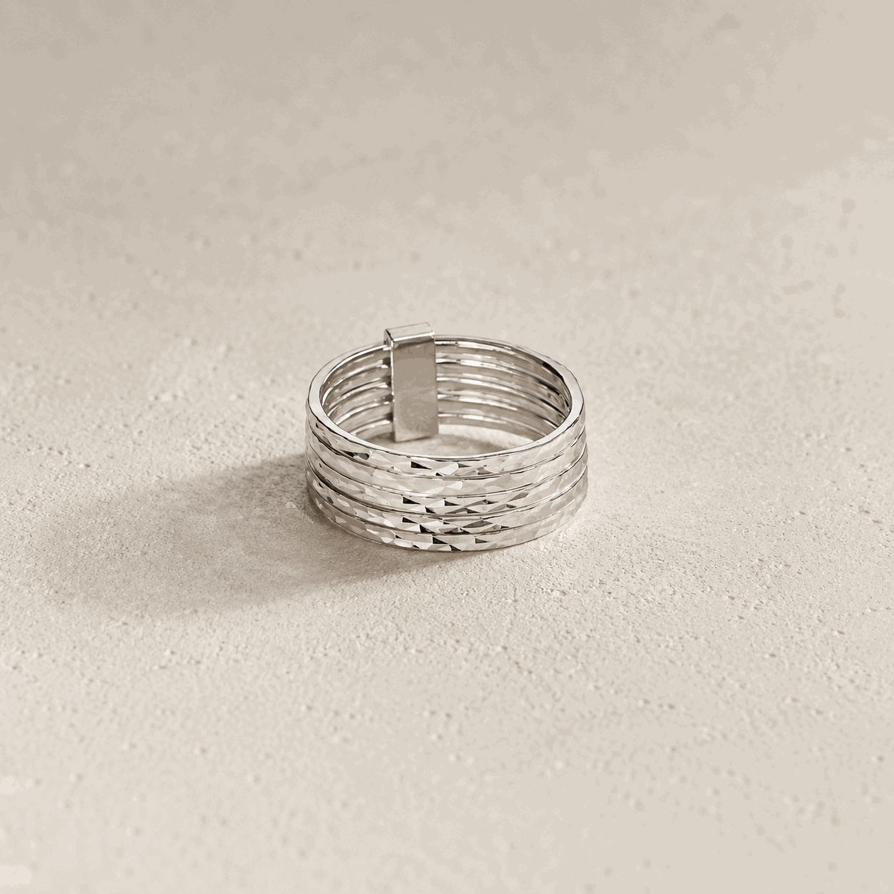 Jago silver multi-layer ring