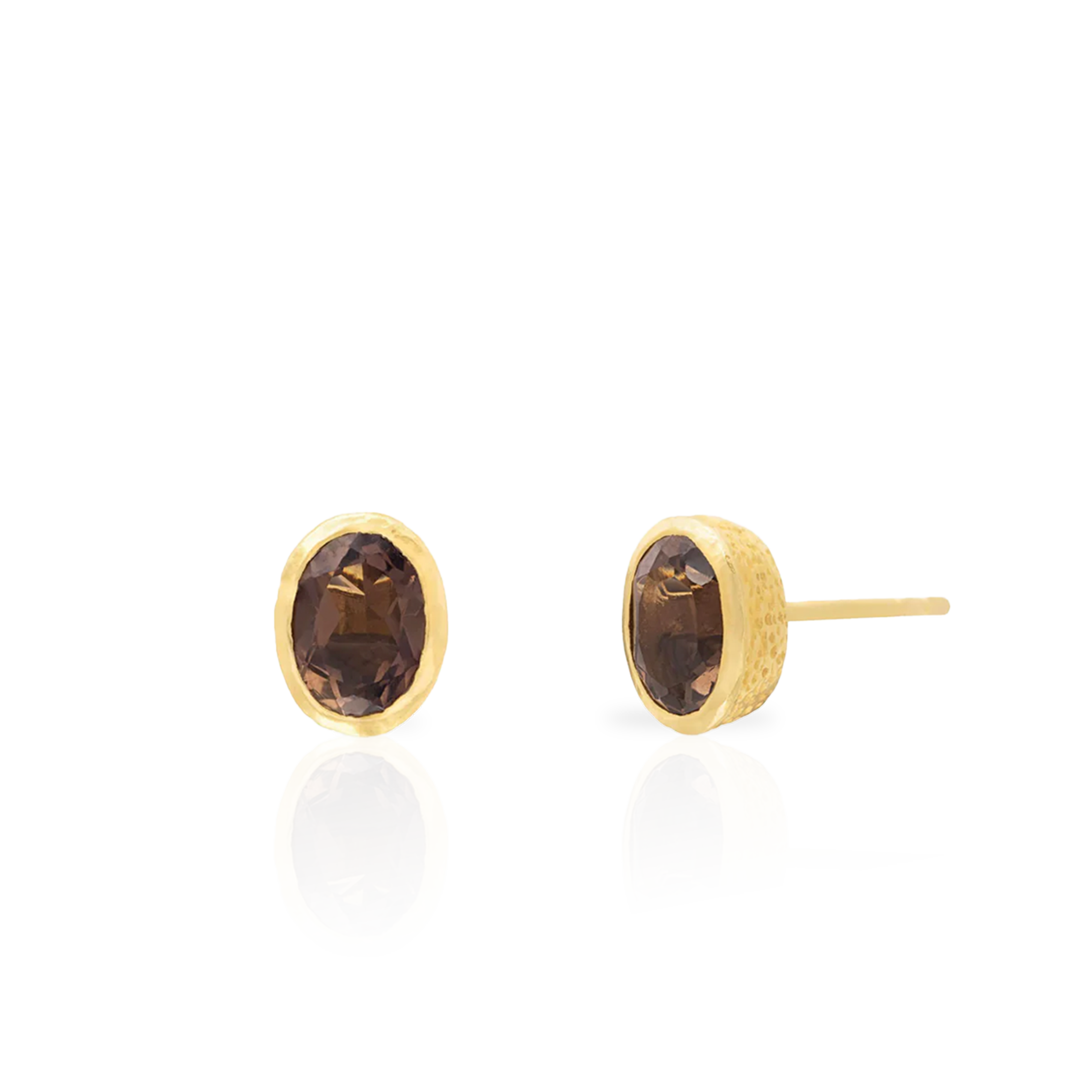 Kora sterling silver semi-precious gold plated studs