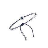 Lopa evil eye round crystal thread bracelet