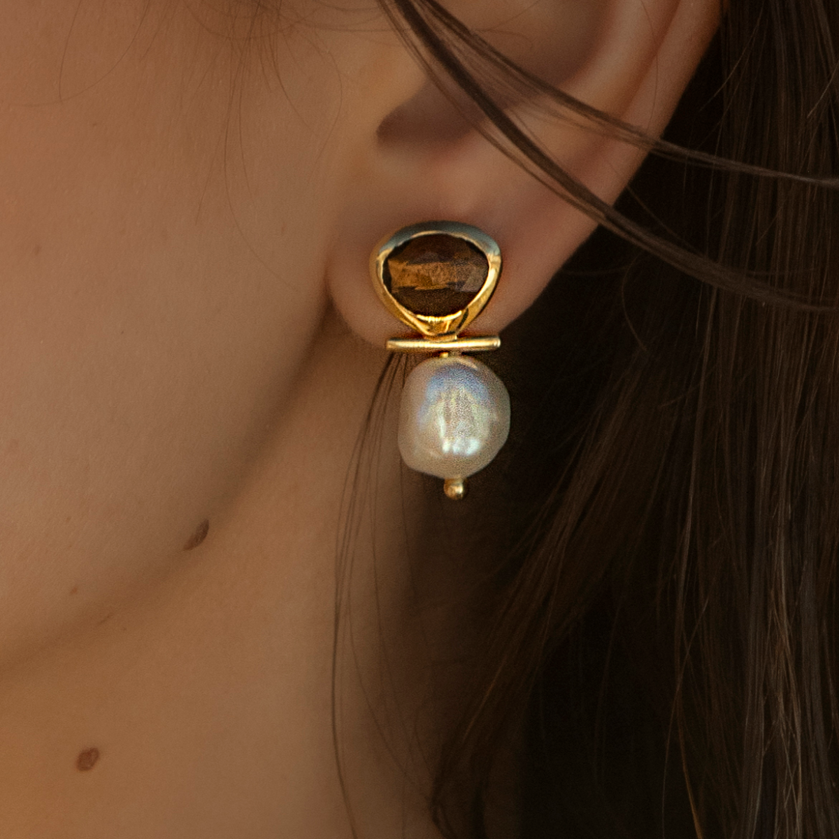 Estelle semi-precious stone earrings
