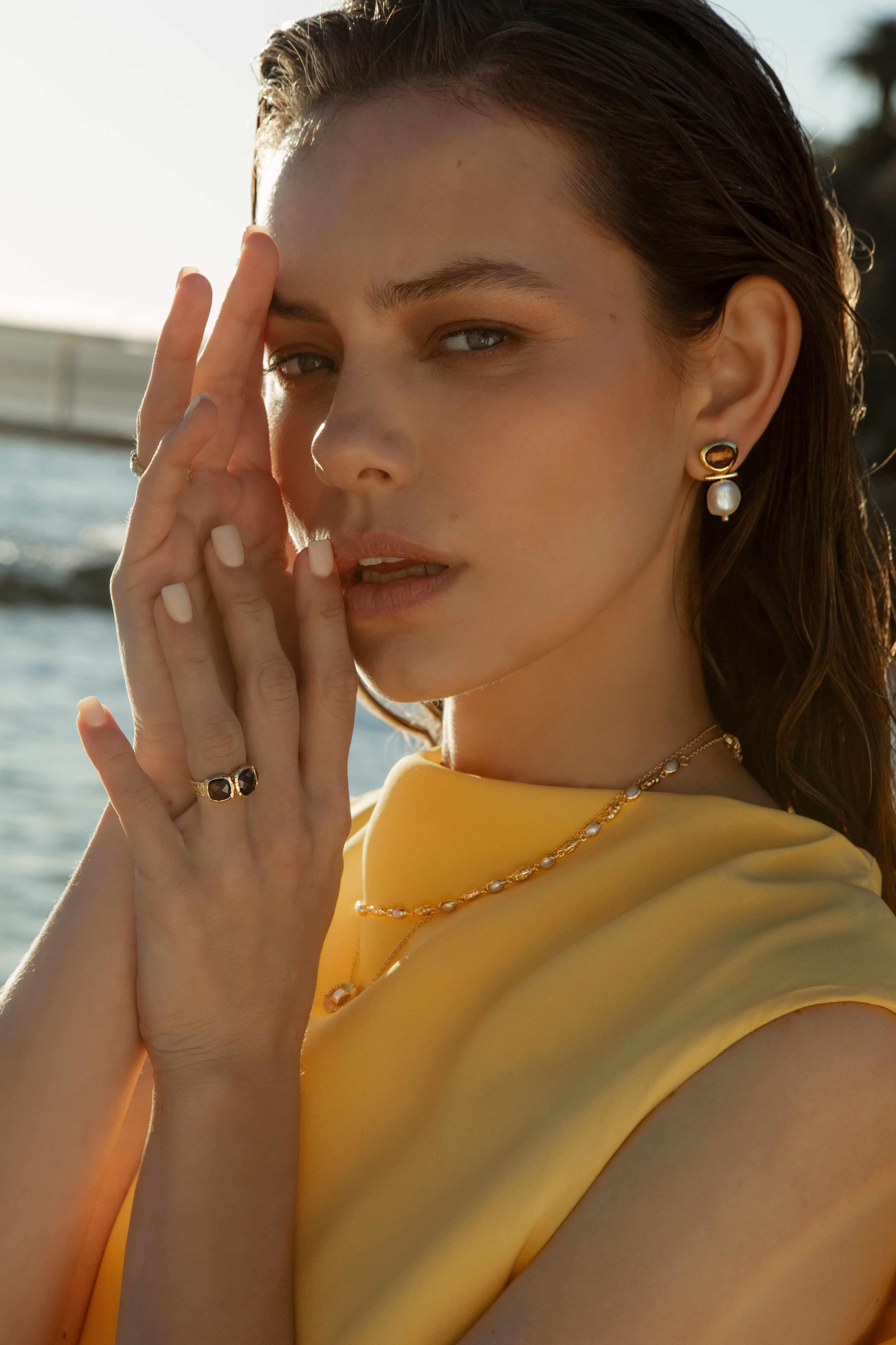 Estelle semi-precious stone earrings