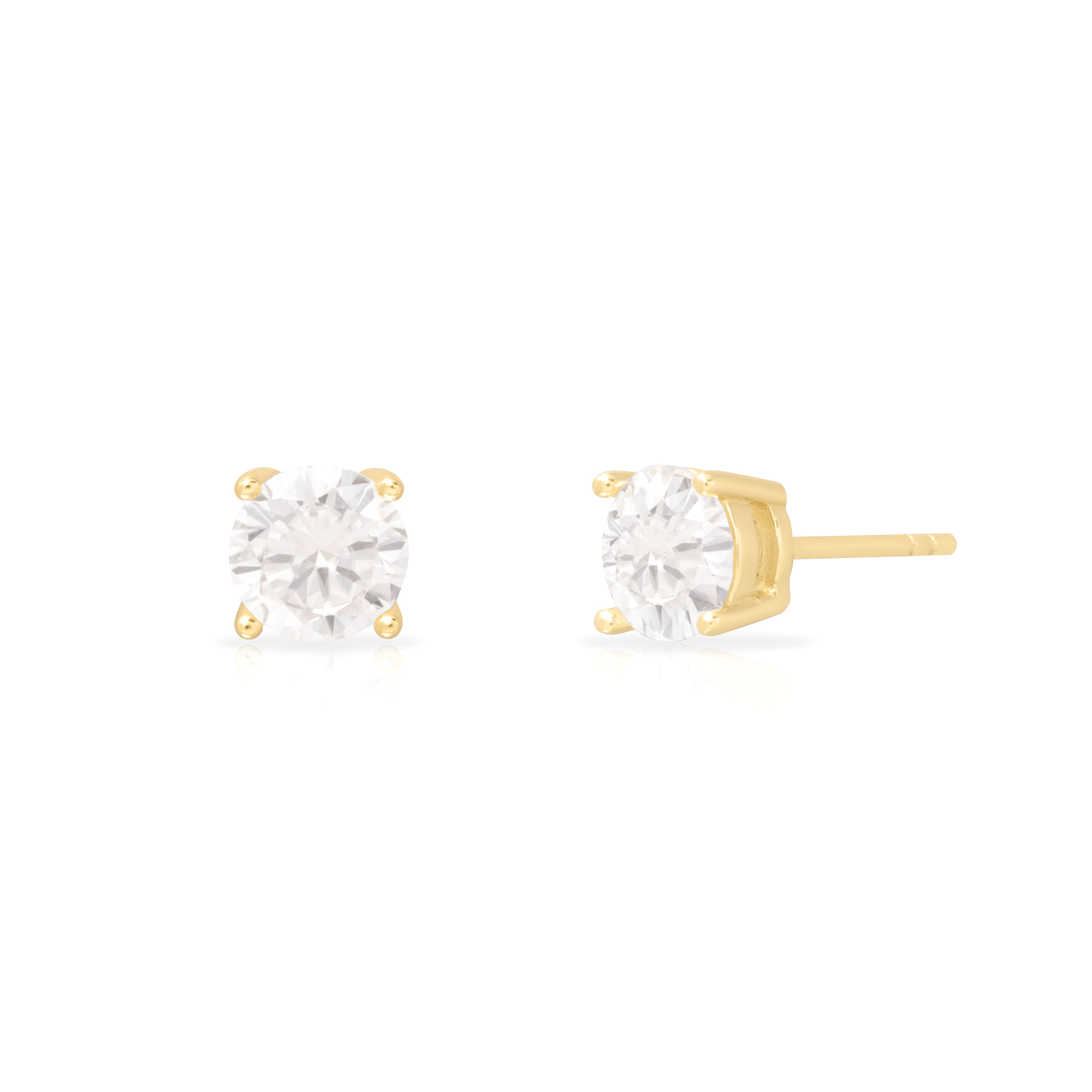 Moissanite stud earrings