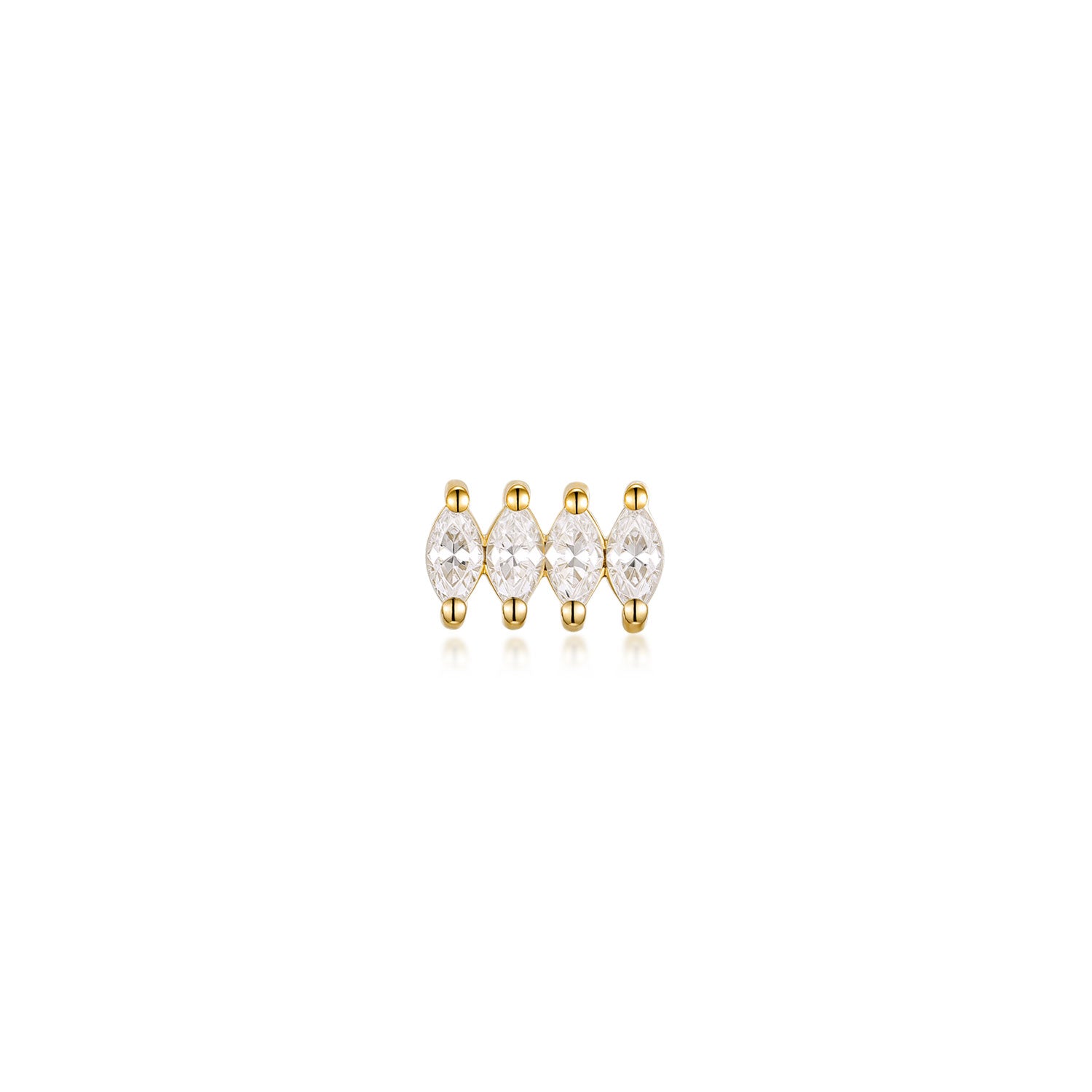 Moissanite 14K Solid Gold Earring - Sintra