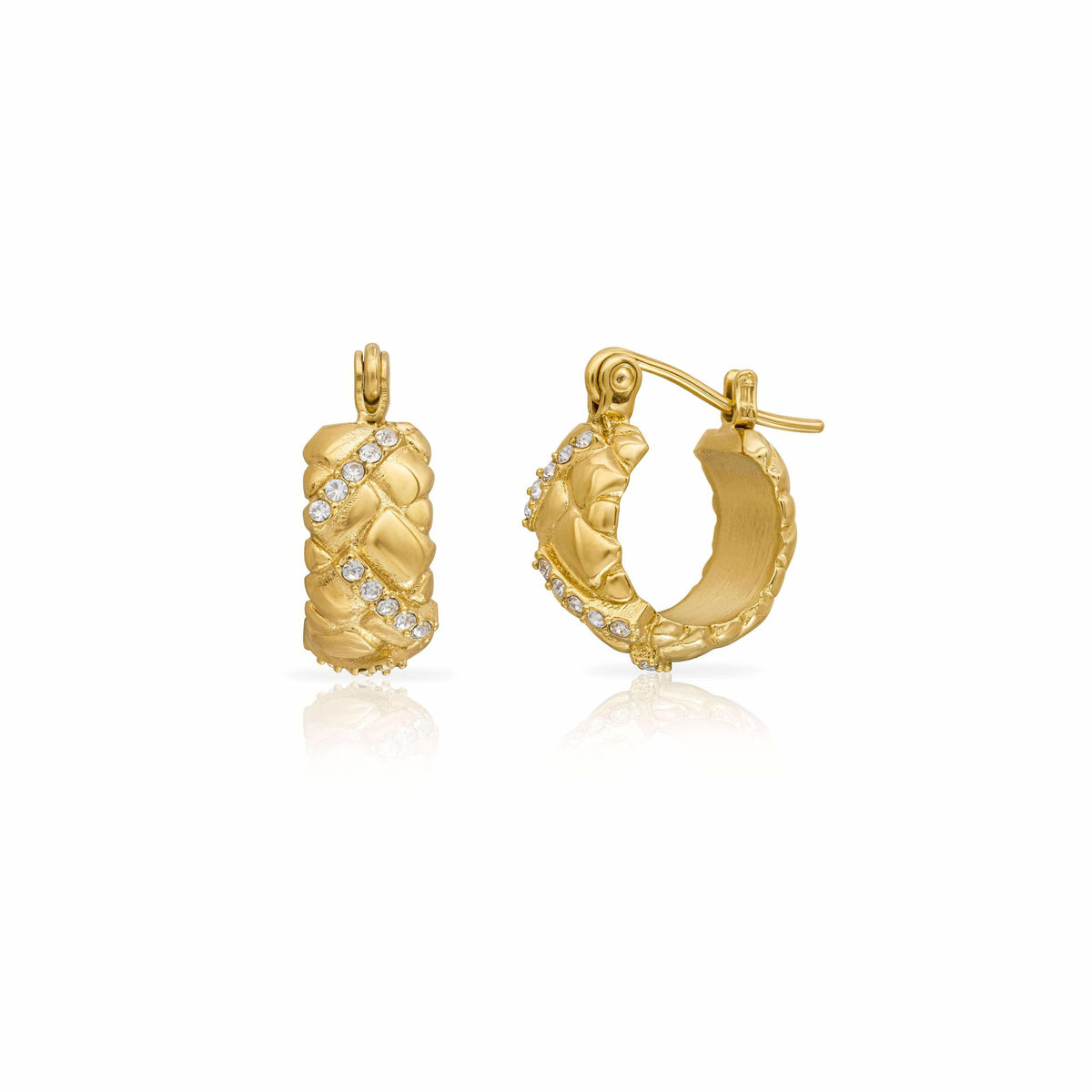 Posie crystal hoop earrings - Waterproof