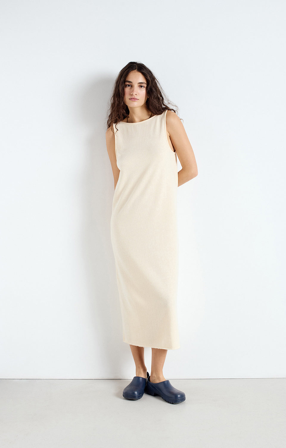 American Vintage AV LE VESTIAIRE OFY14AE25 ROBE LONGUE DROITE DEBARDEUR COL BATEAU